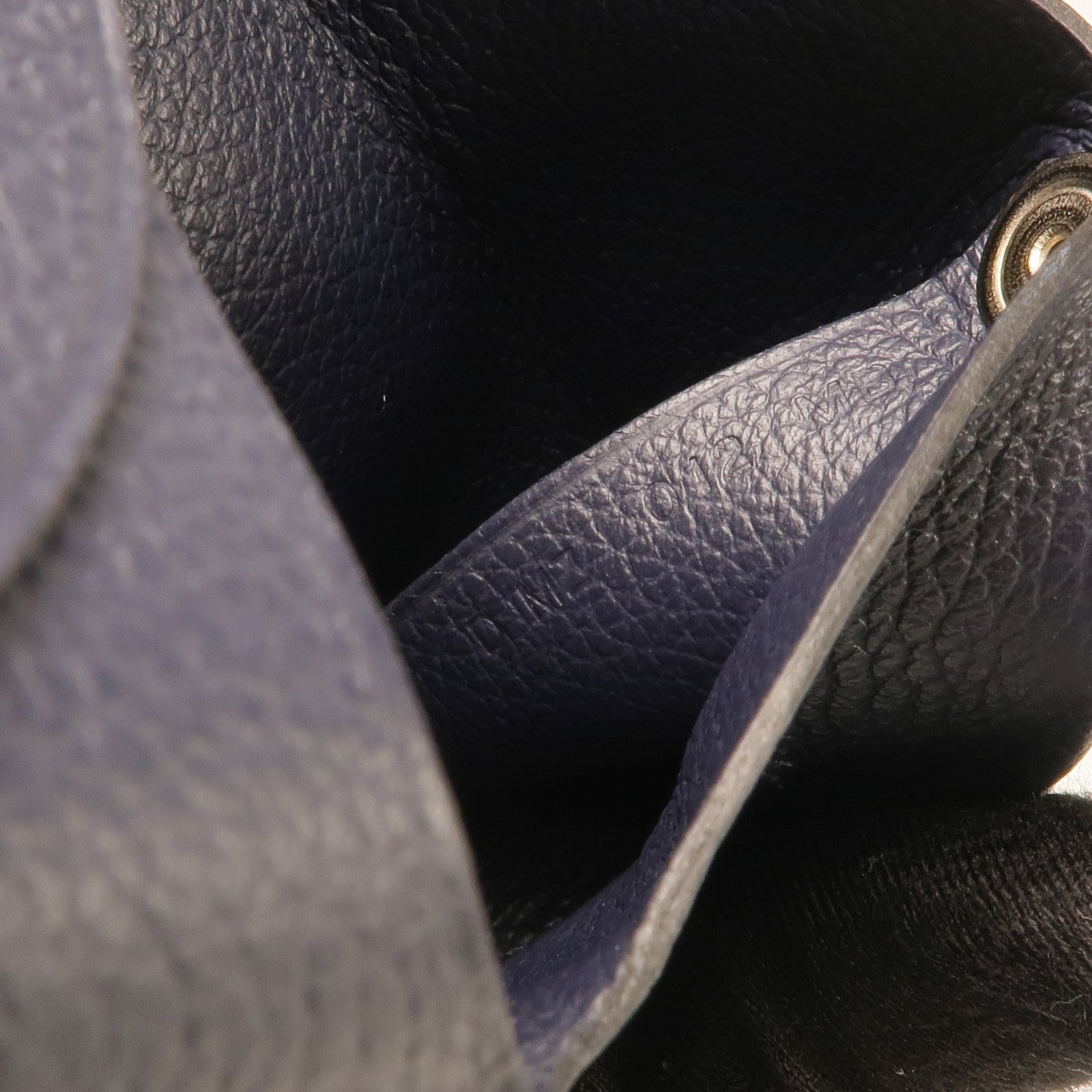 HERMES Evercolor皮革Bastia Change Purse銀扣零錢包Bleu Nuit