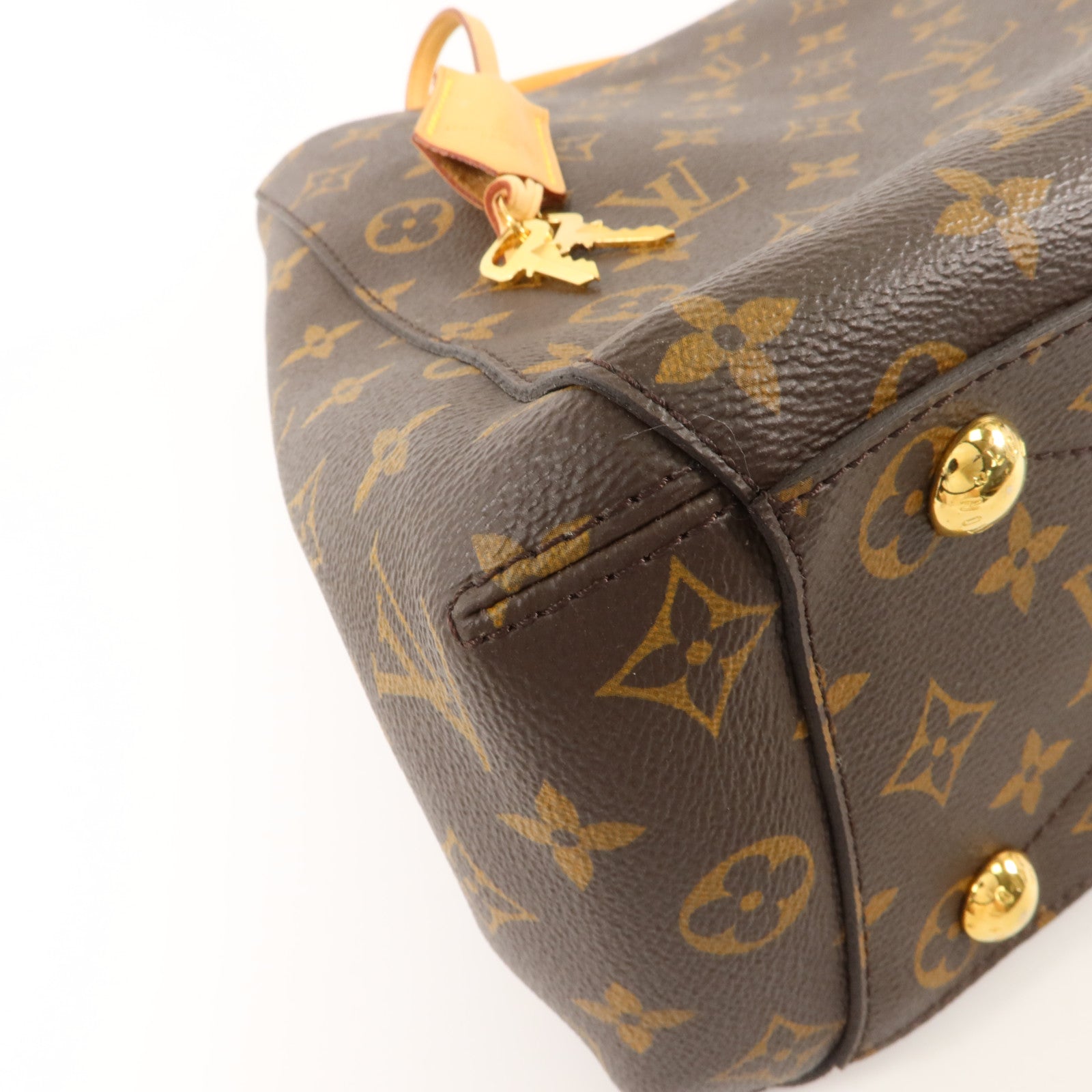 LOUIS VUITTON Monogram Montaigne MM金扣手挽肩背兩用袋