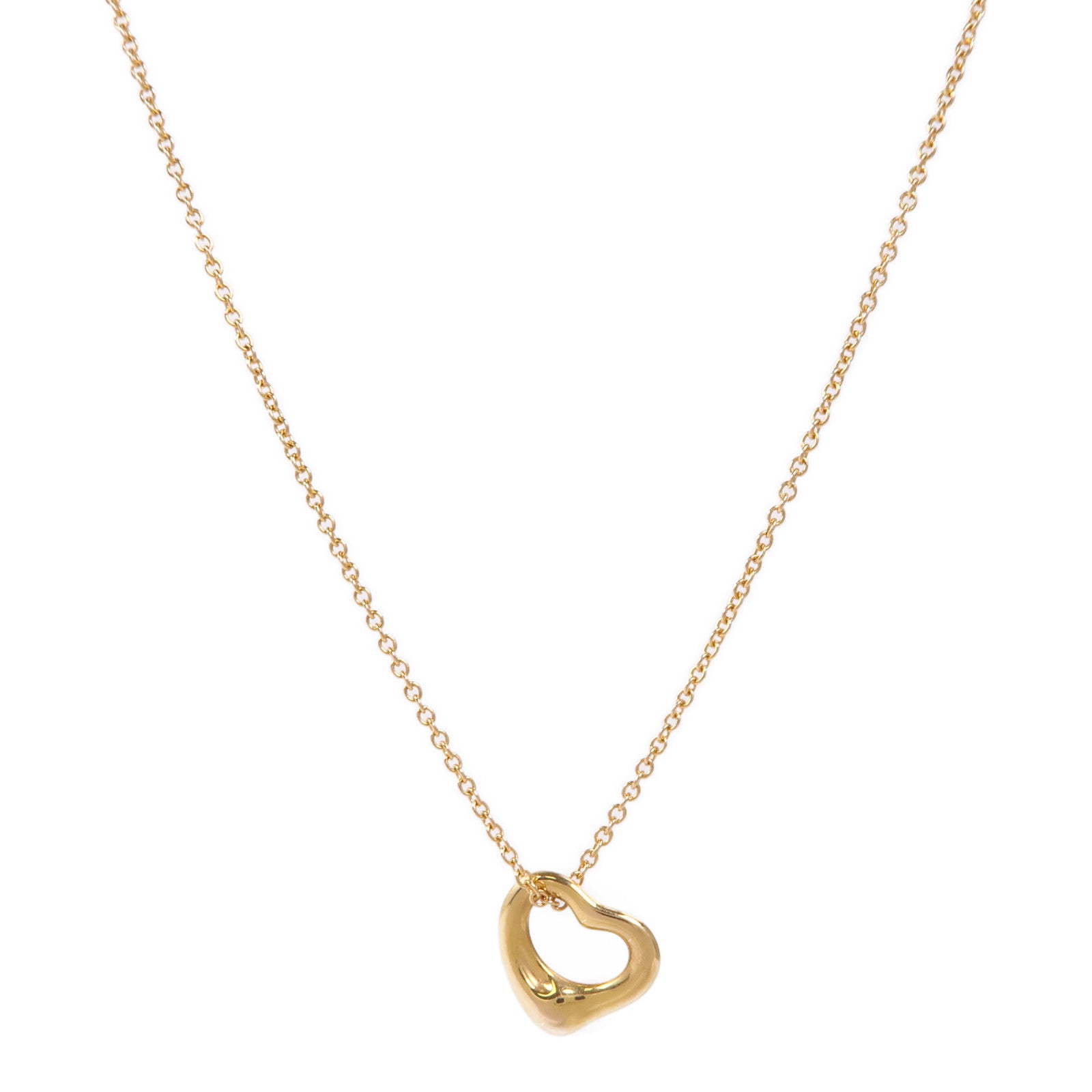 TIFFANY＆CO 18K黃金Open Heart Necklace項鍊