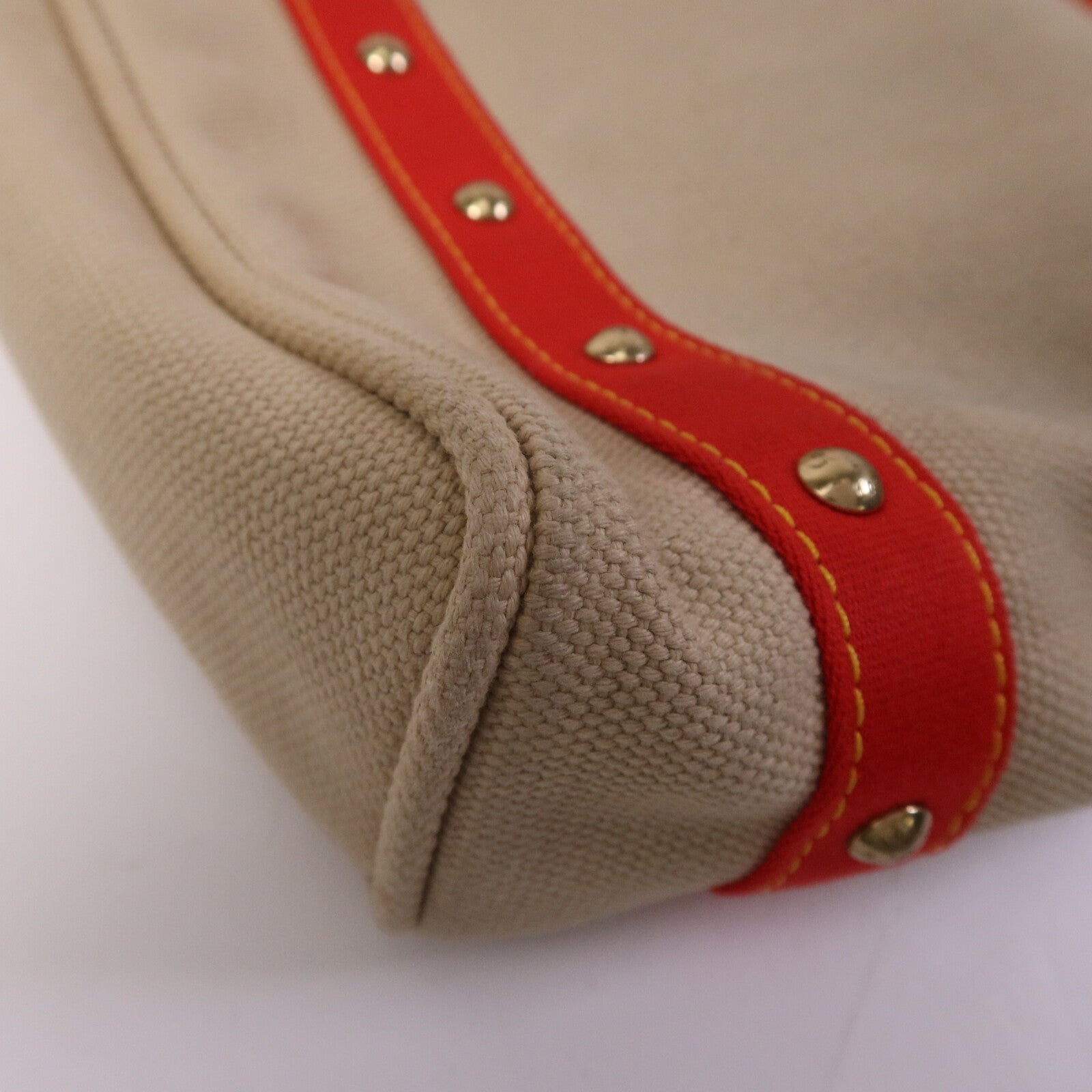 LOUIS VUITTON 帆布Cabas MM金扣手挽袋