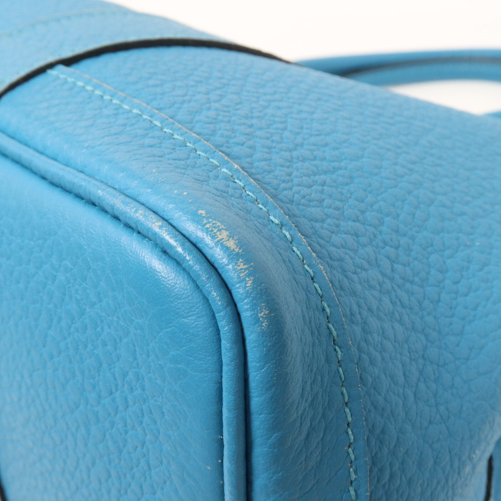 HERMES Negonda皮革Garden Party TPM手挽袋Turquoise