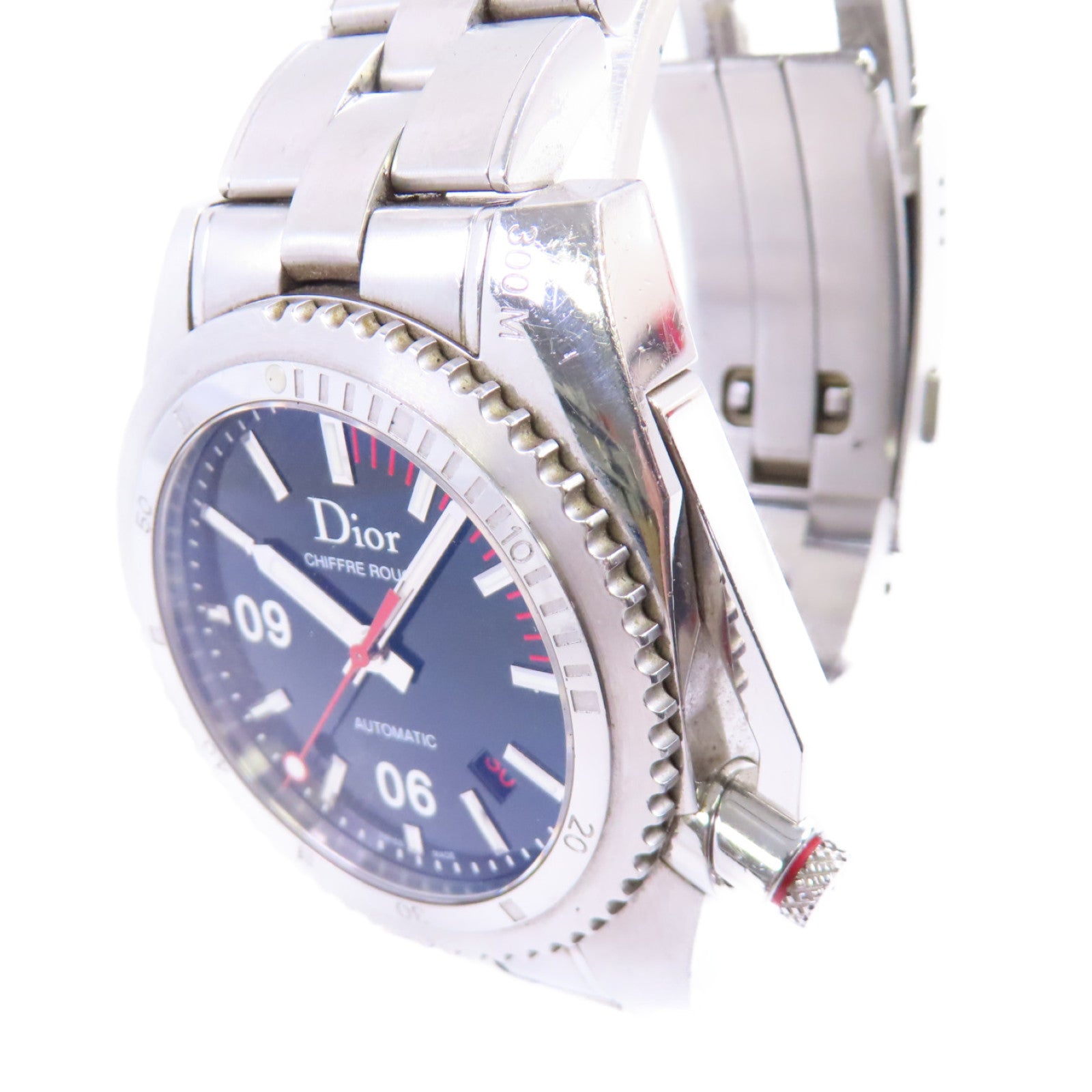 Dior Chiffre Rouge Watch不鏽鋼自動機芯手錶黑色