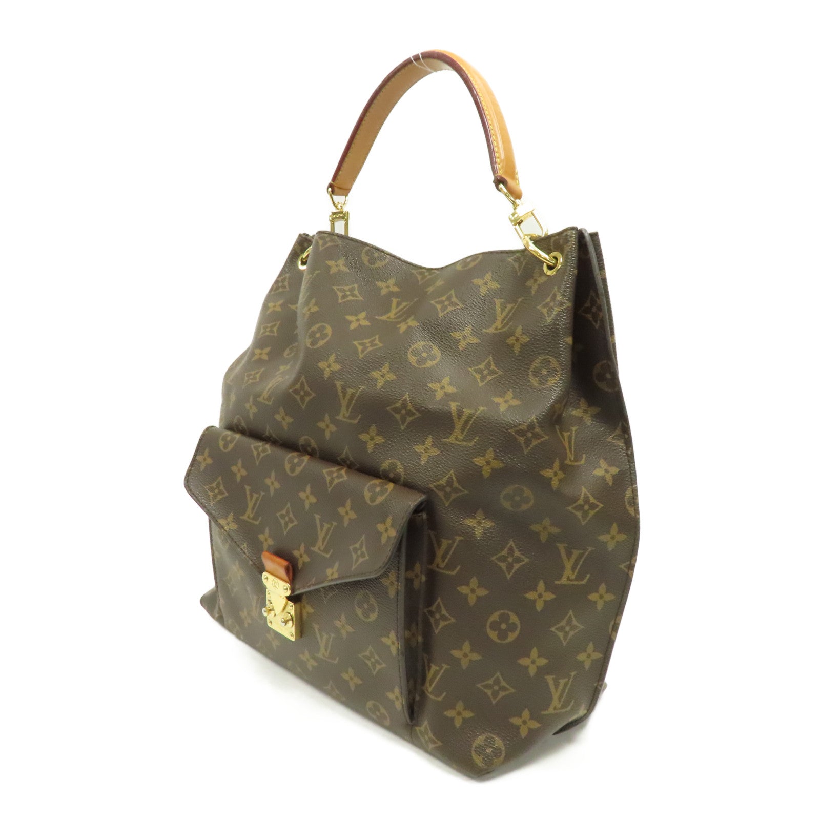 LOUIS VUITTON Monogram Metis金扣肩背袋棕色