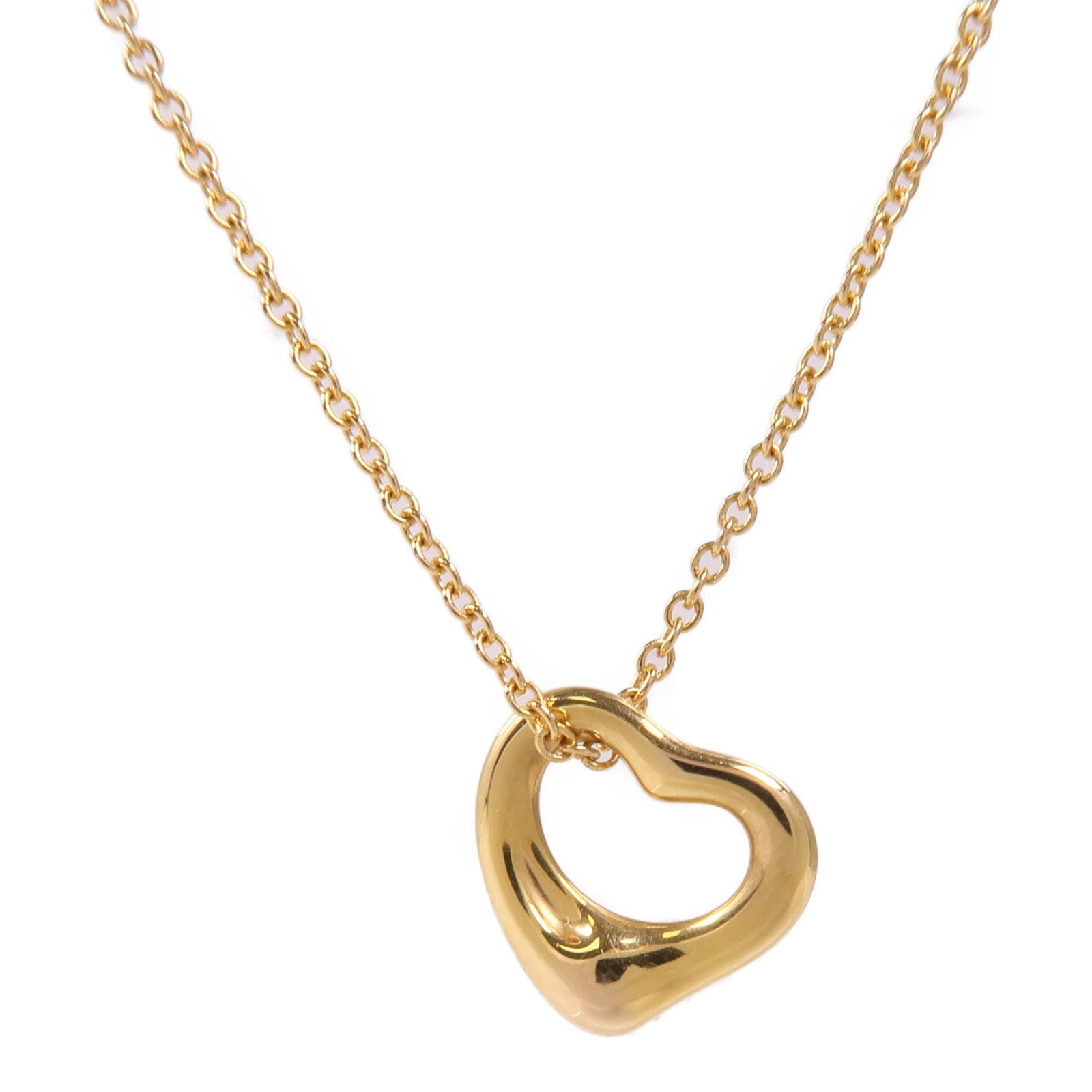 TIFFANY＆CO 18K黃金Open Heart Necklace項鍊