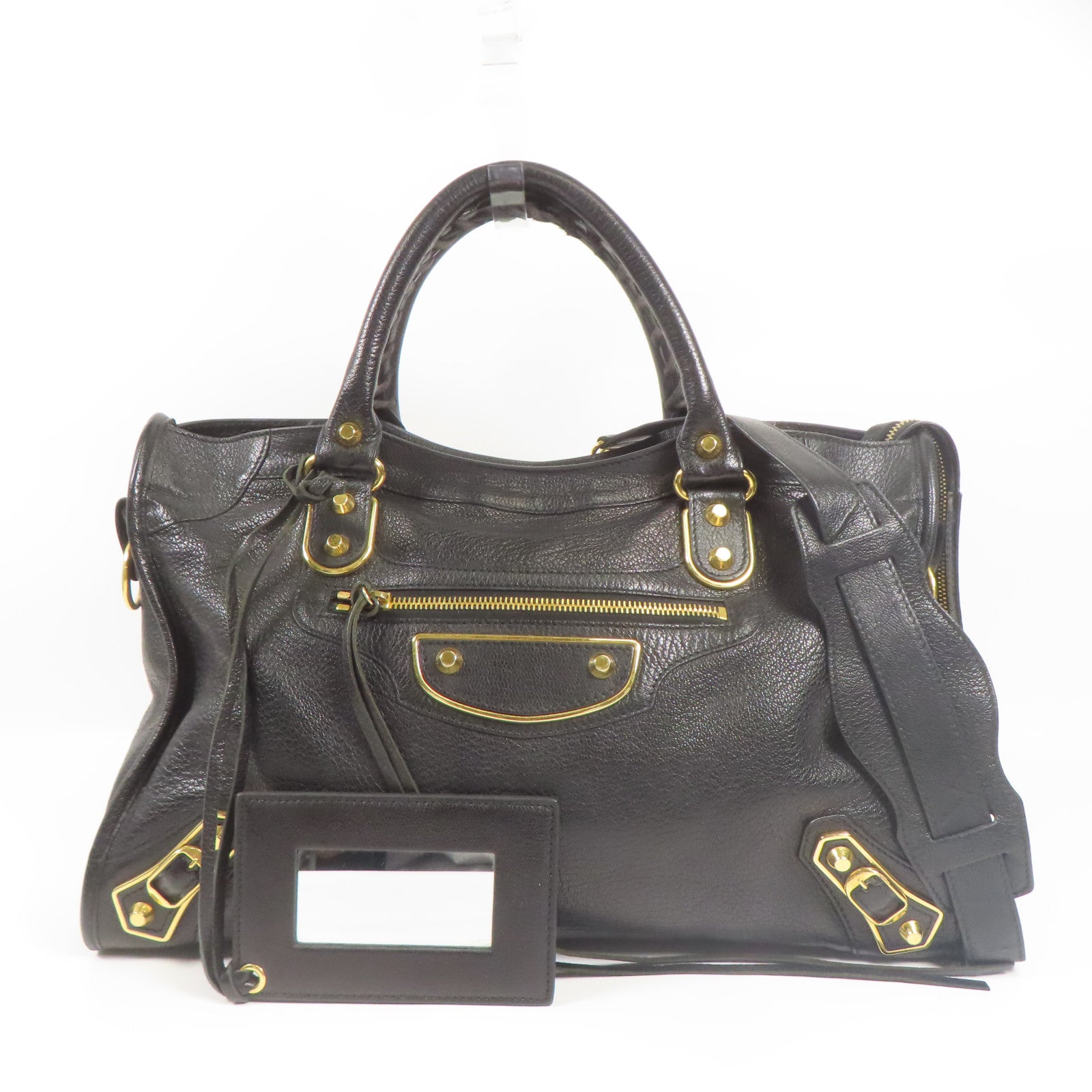 BALENCIAGA 牛皮皮革City金扣手挽肩背兩用袋