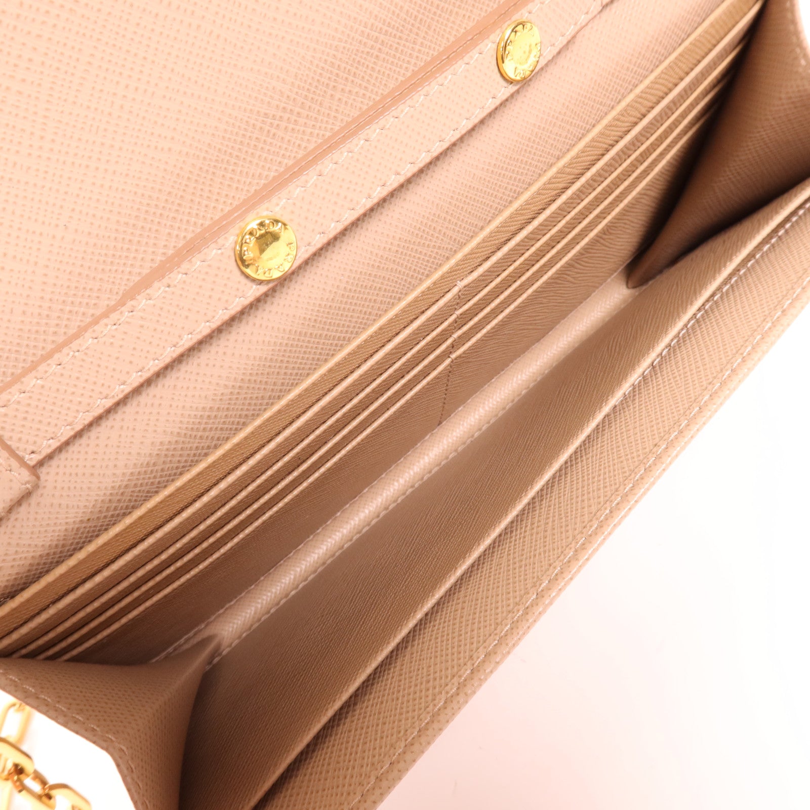 PRADA 牛皮皮革WOC金扣鏈肩背袋