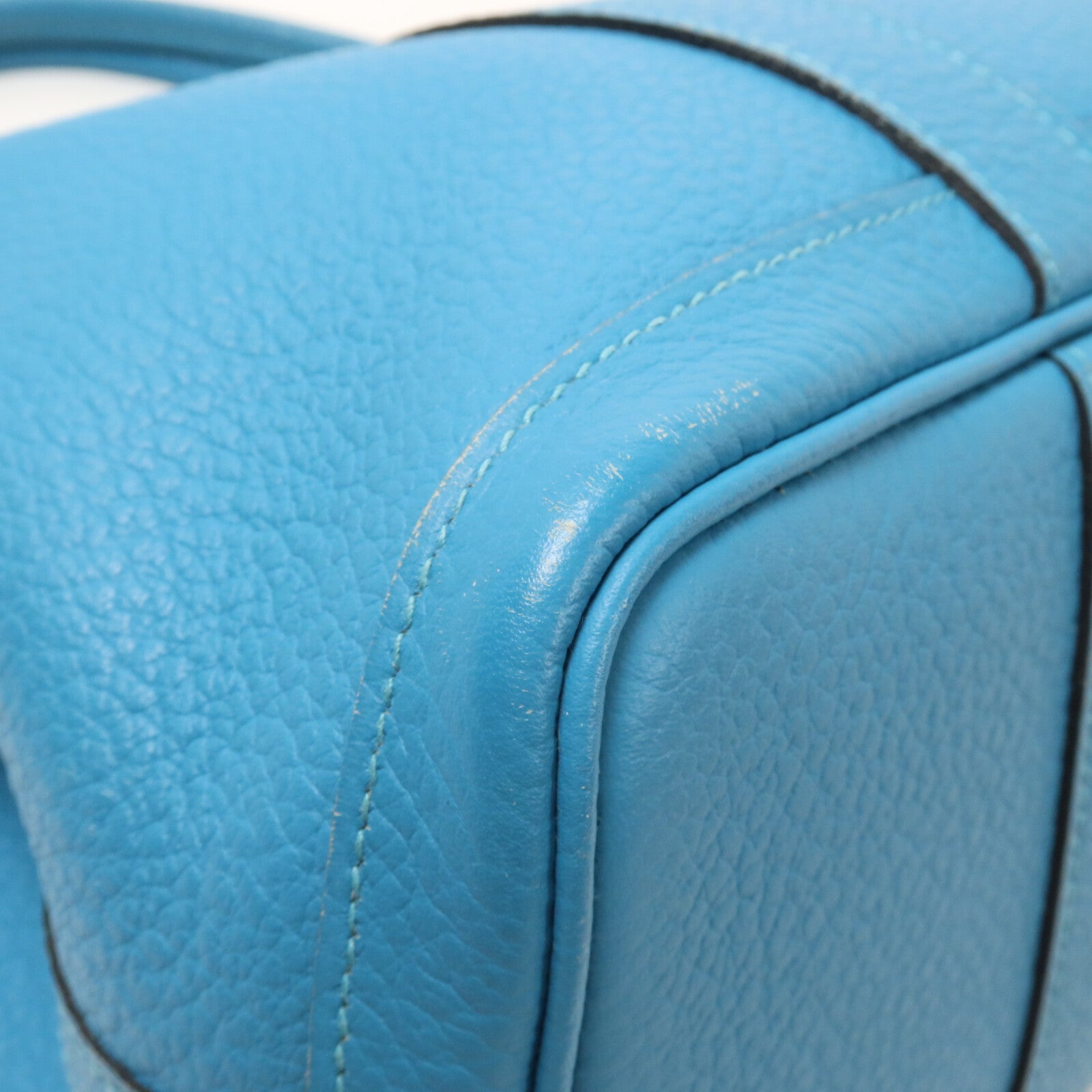 HERMES Negonda皮革Garden Party TPM手挽袋Turquoise