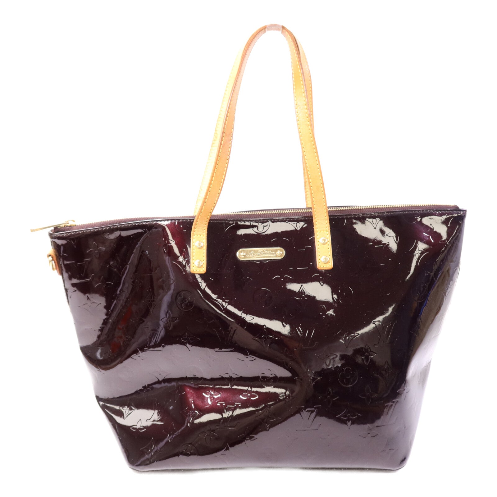 LOUIS VUITTON Monogram Vernis Bellevue GM金扣手挽袋