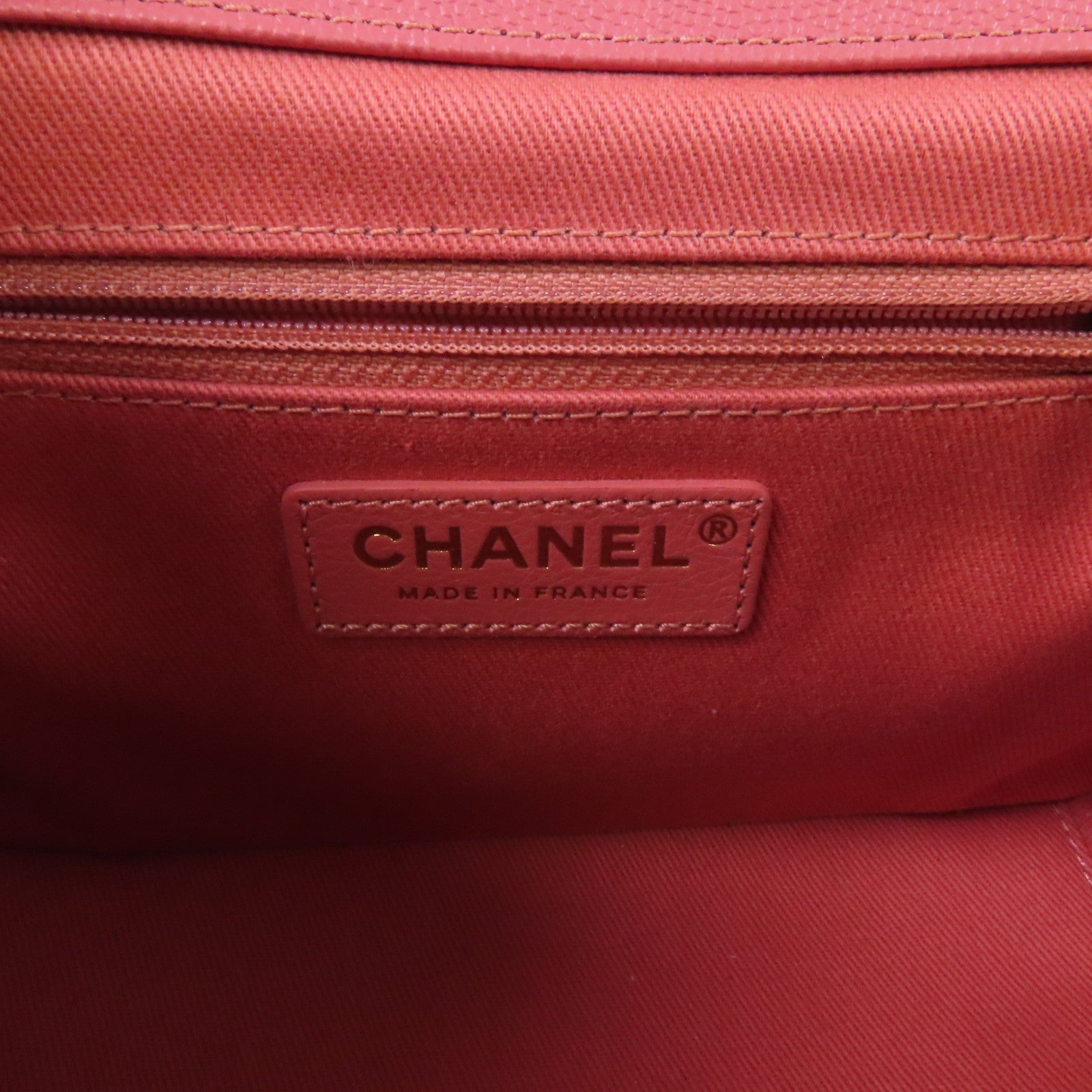 CHANEL 牛皮皮革Business Affinity金扣鏈帶手挽肩背兩用袋