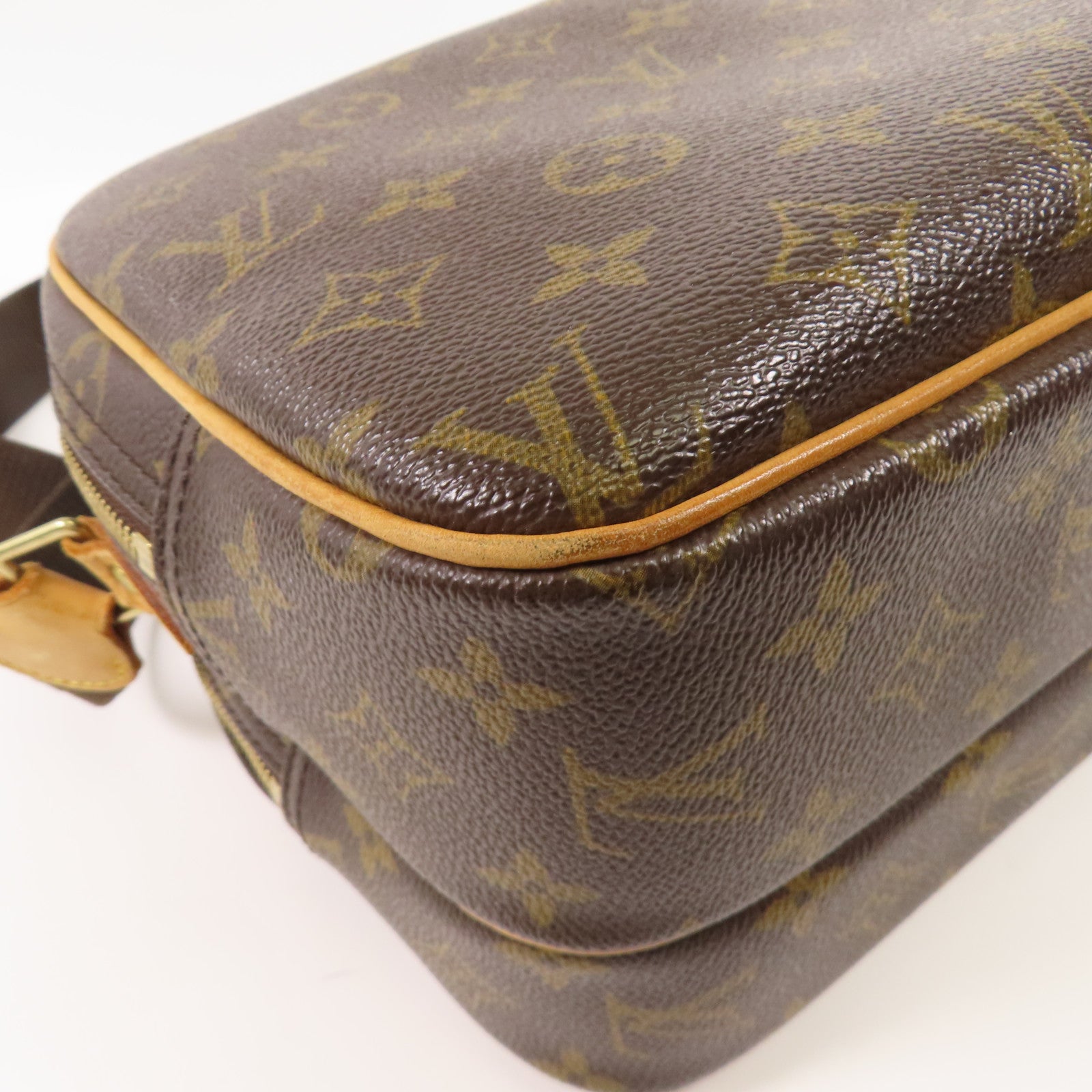 LOUIS VUITTON LV GHW Reporter PM Shoulder Bag Monogram M45254 Brown