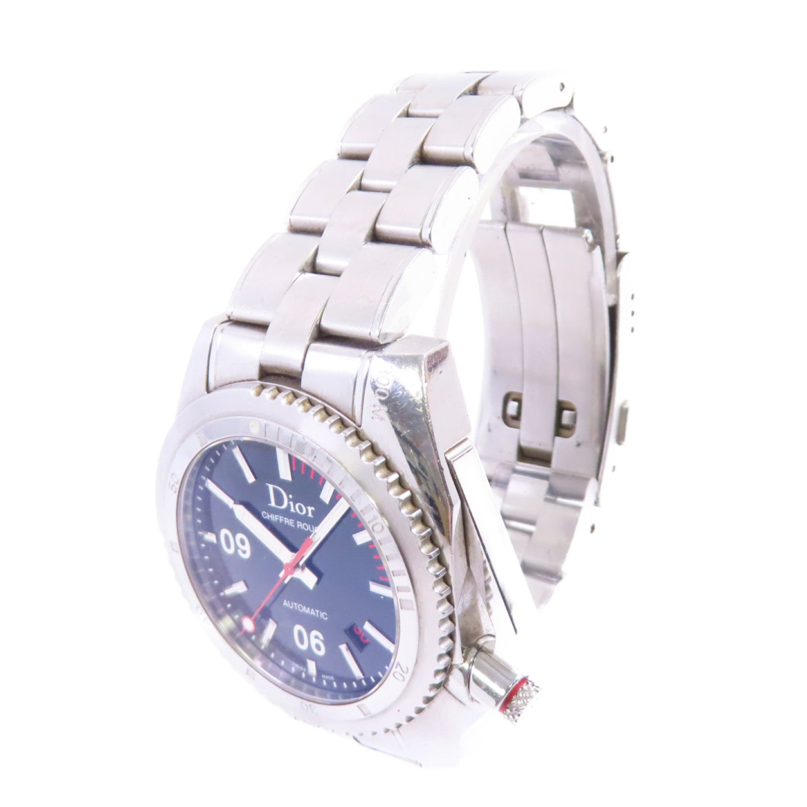 Dior Chiffre Rouge Watch不鏽鋼自動機芯手錶黑色