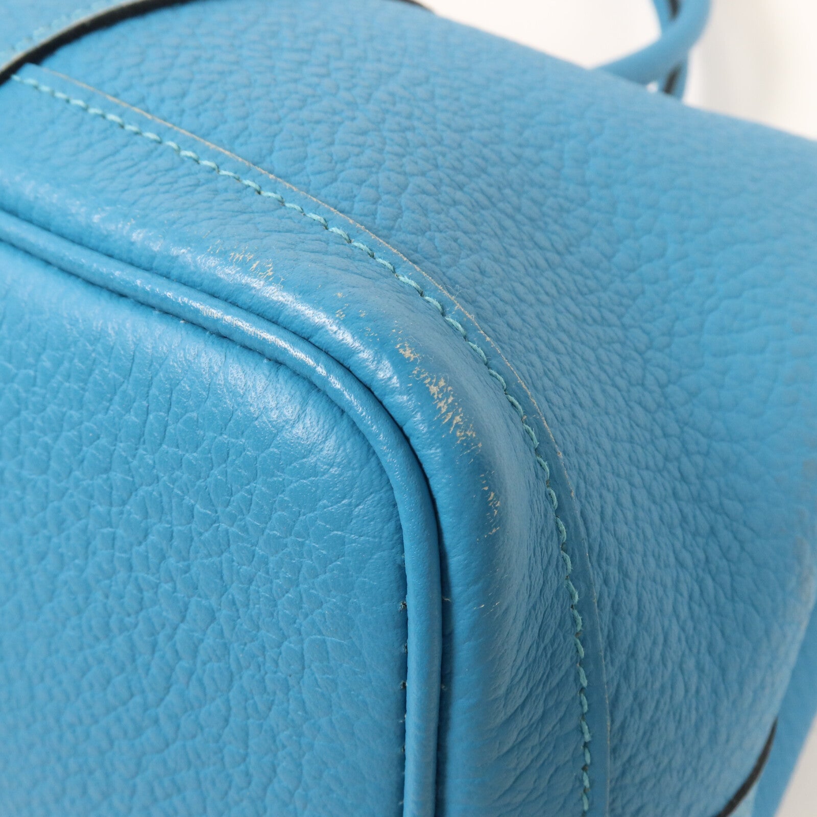 HERMES Negonda皮革Garden Party TPM手挽袋Turquoise
