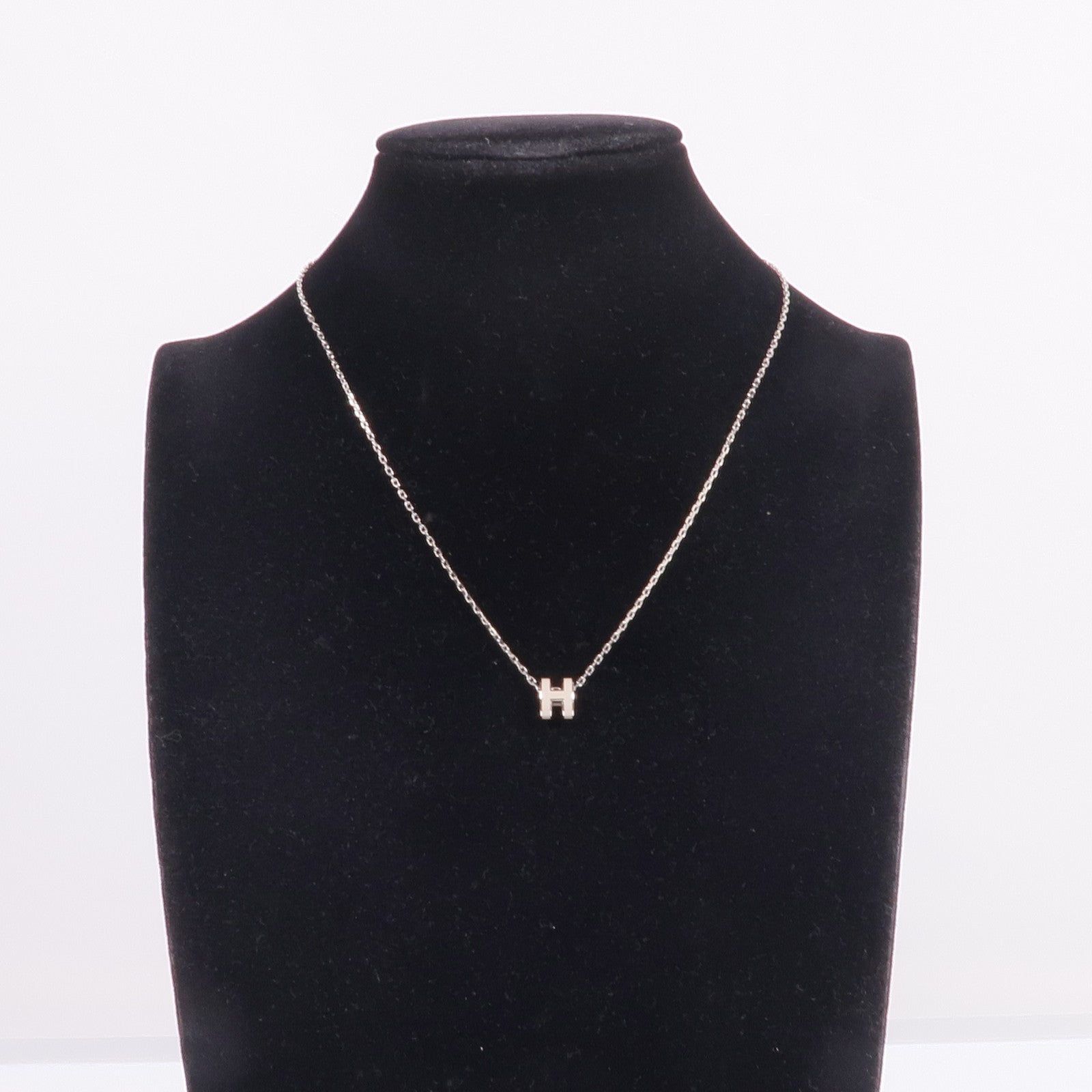HERMES 金屬Mini Pop H Necklace項鍊Etoupe