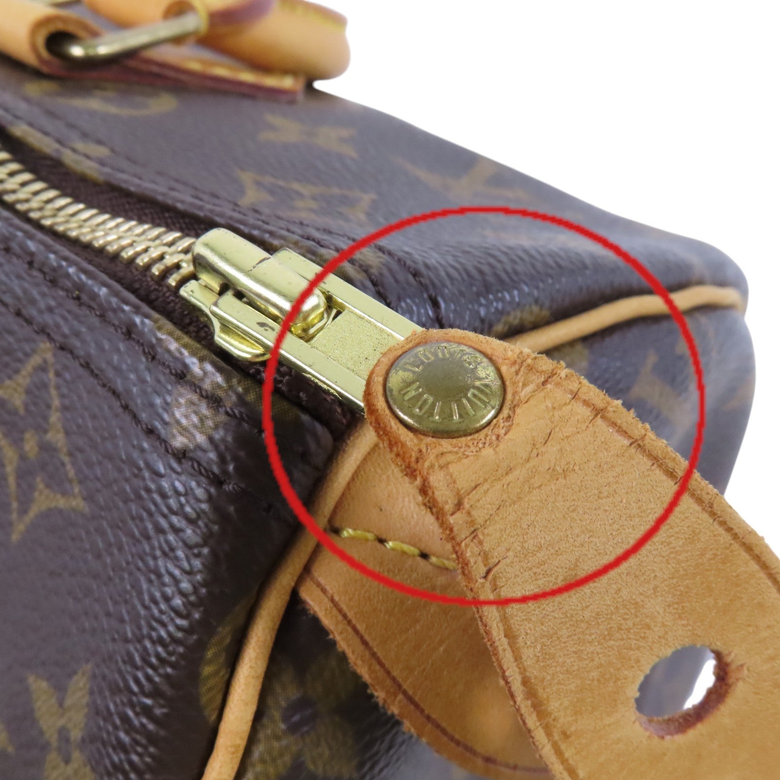 LOUIS VUITTON Monogram Speedy 30金扣手挽袋