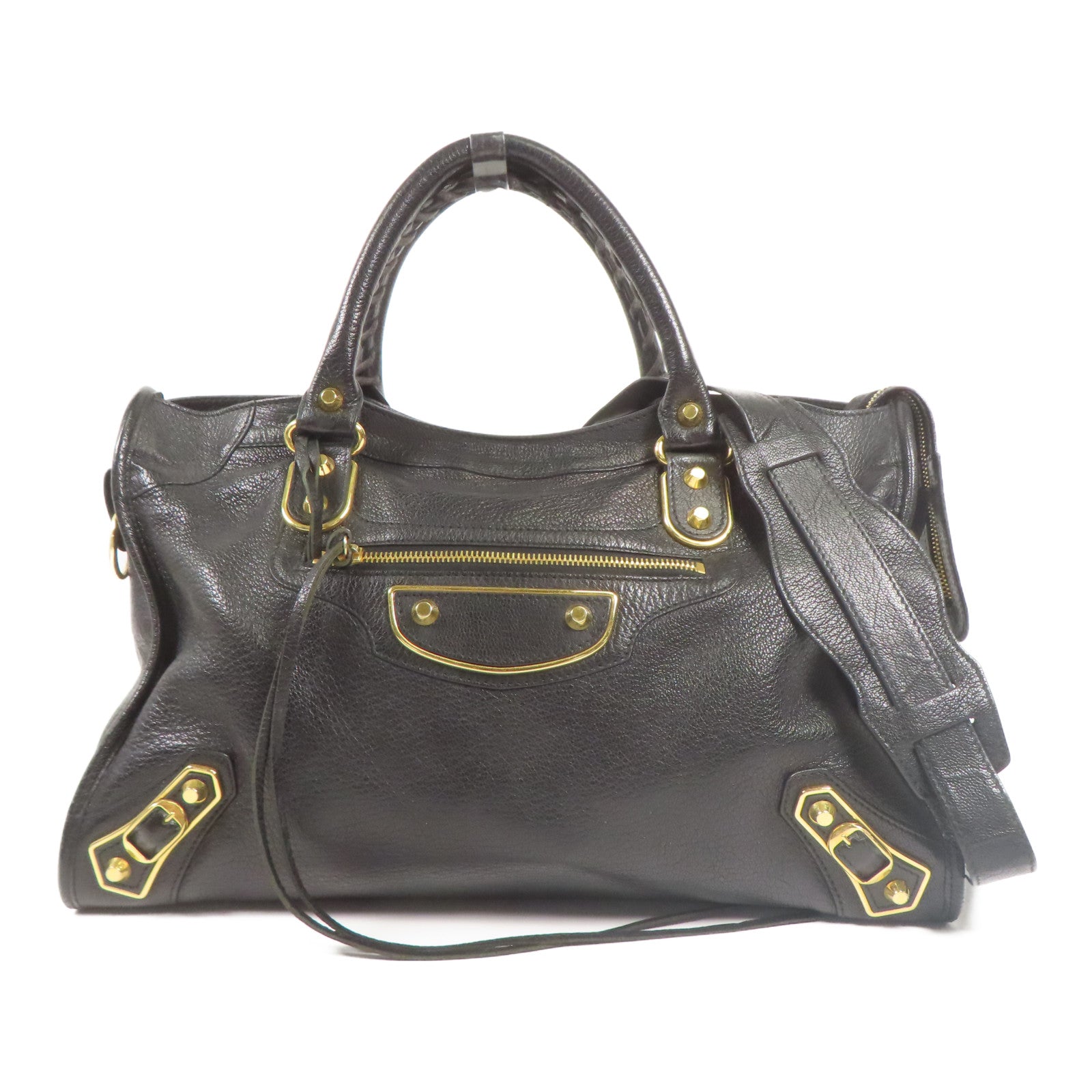 BALENCIAGA 牛皮皮革City金扣手挽肩背兩用袋