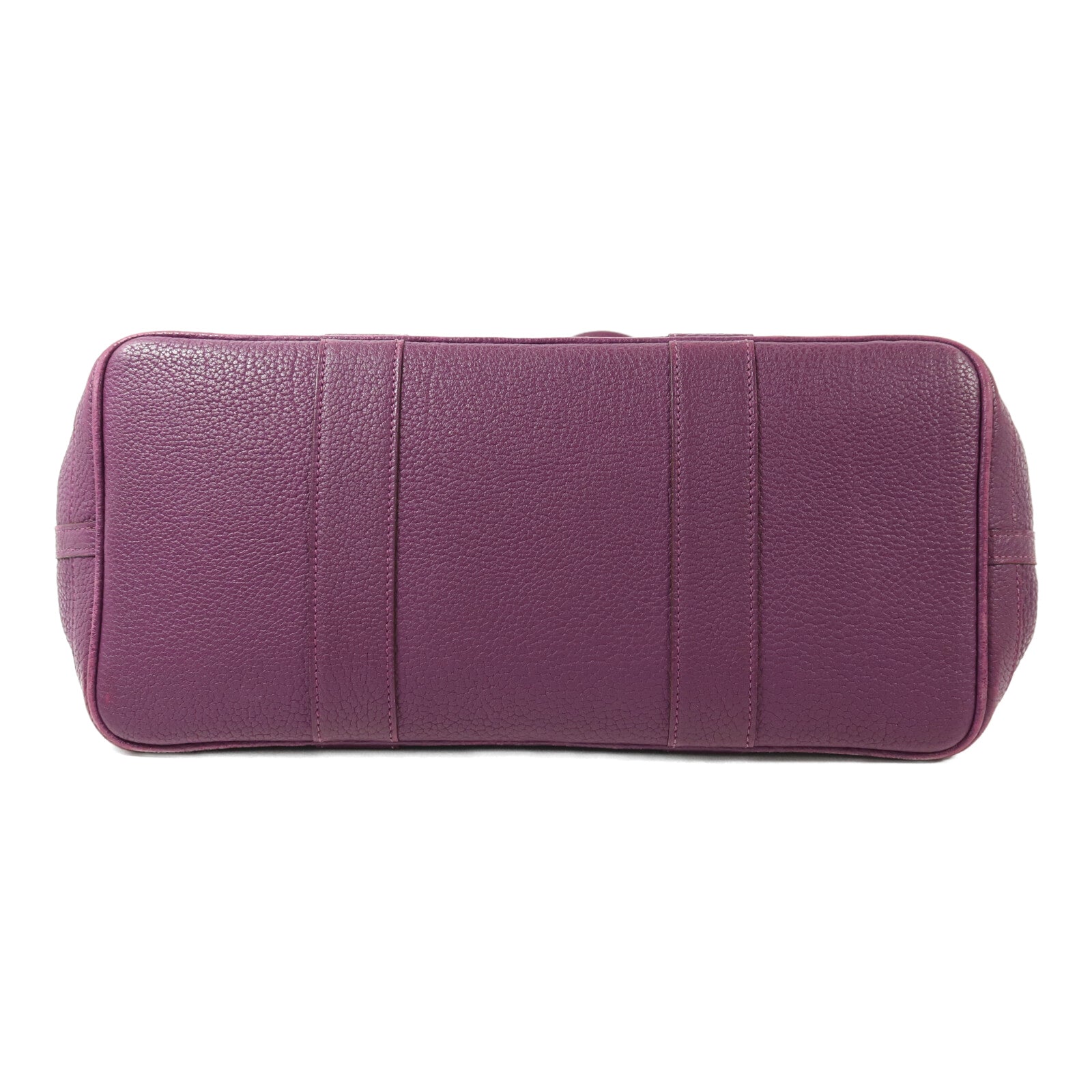 HERMES Clemence皮革Garden Party PM銀扣手挽袋Anamone