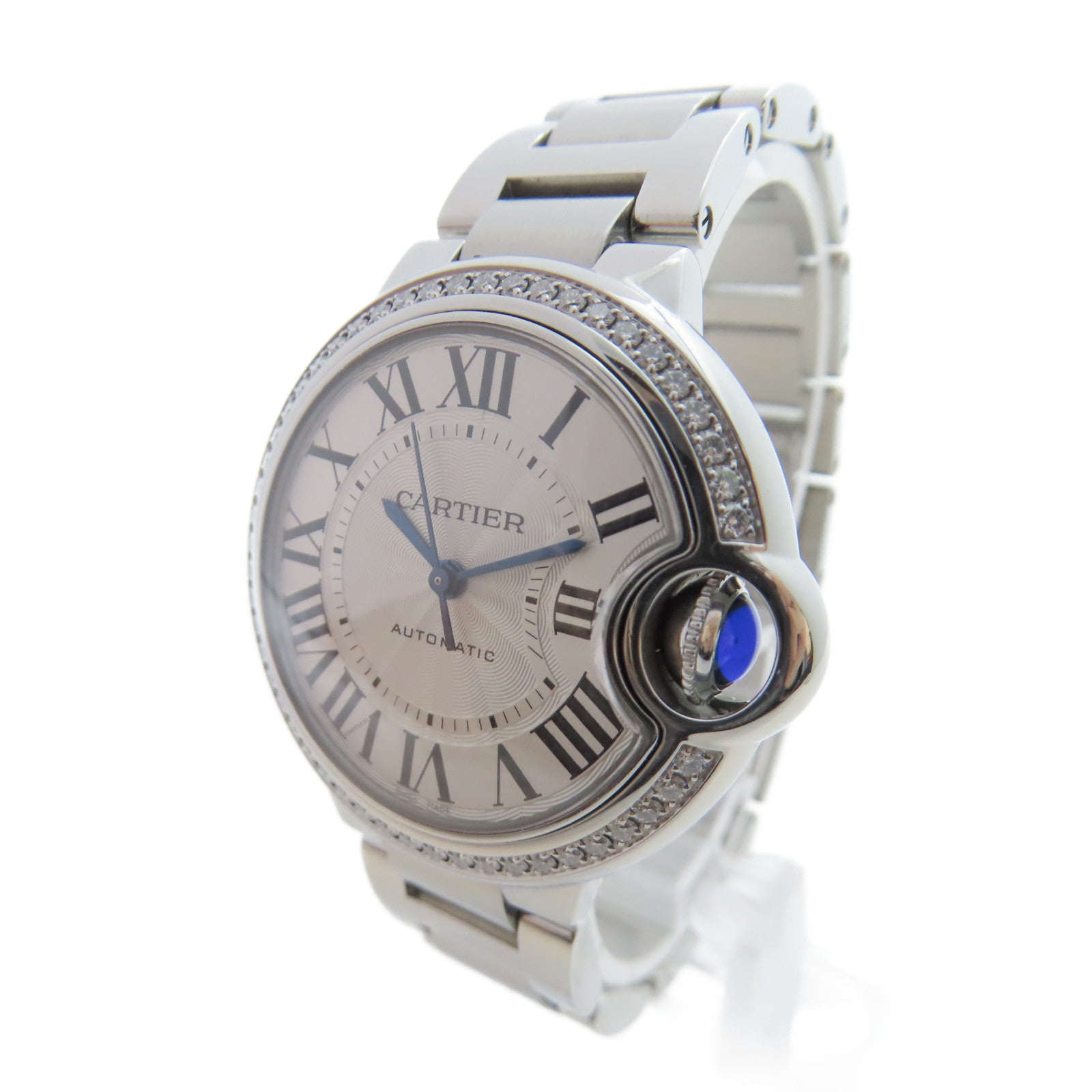 CARTIER Ballon Bleu不鏽鋼手錶自動機芯銀色