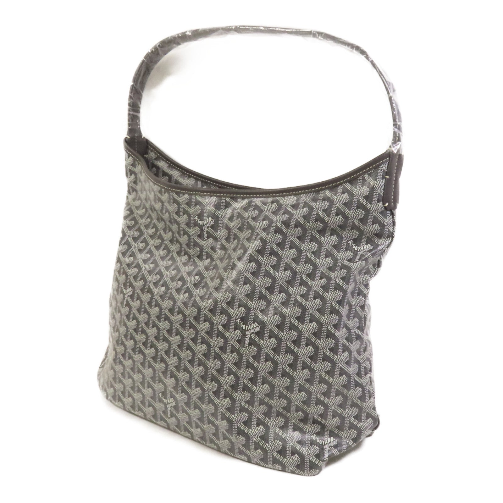 GOYARD 塗層帆布Boheme Hobo銀扣手挽袋