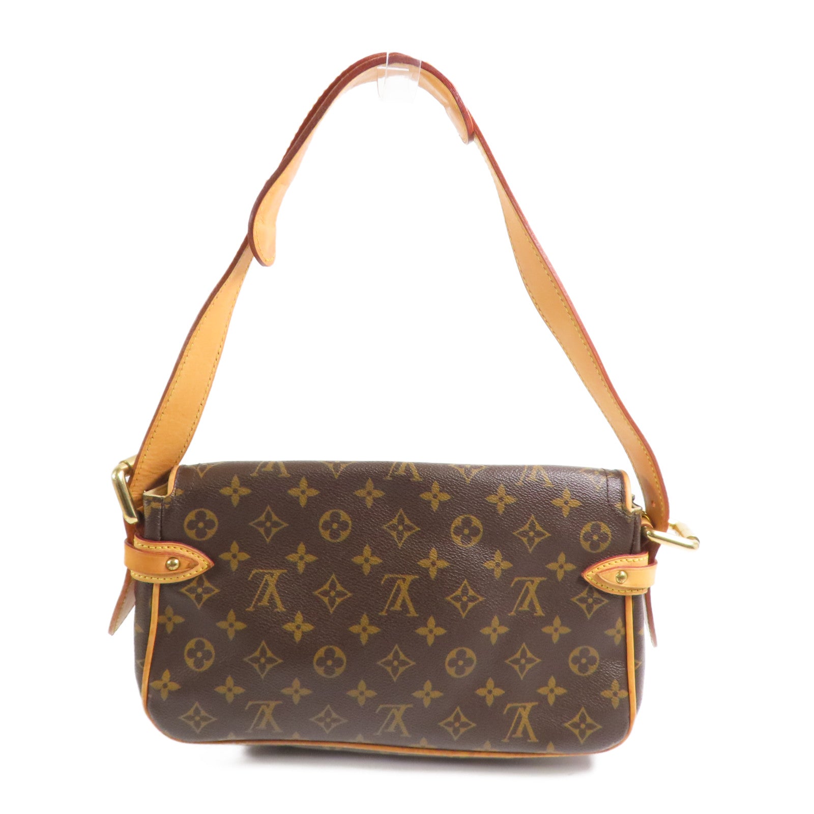 LOUIS VUITTON LV GHW Hudson PM Shoulder Bag M40027 Monogram Brown