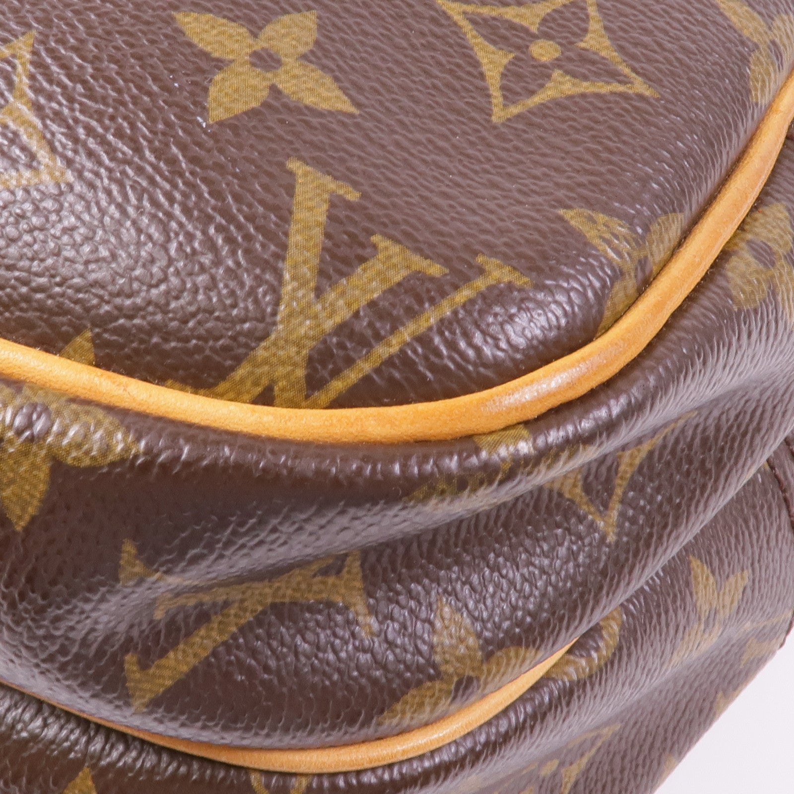 LOUIS VUITTON Monogram Reporter PM金扣肩背袋棕色