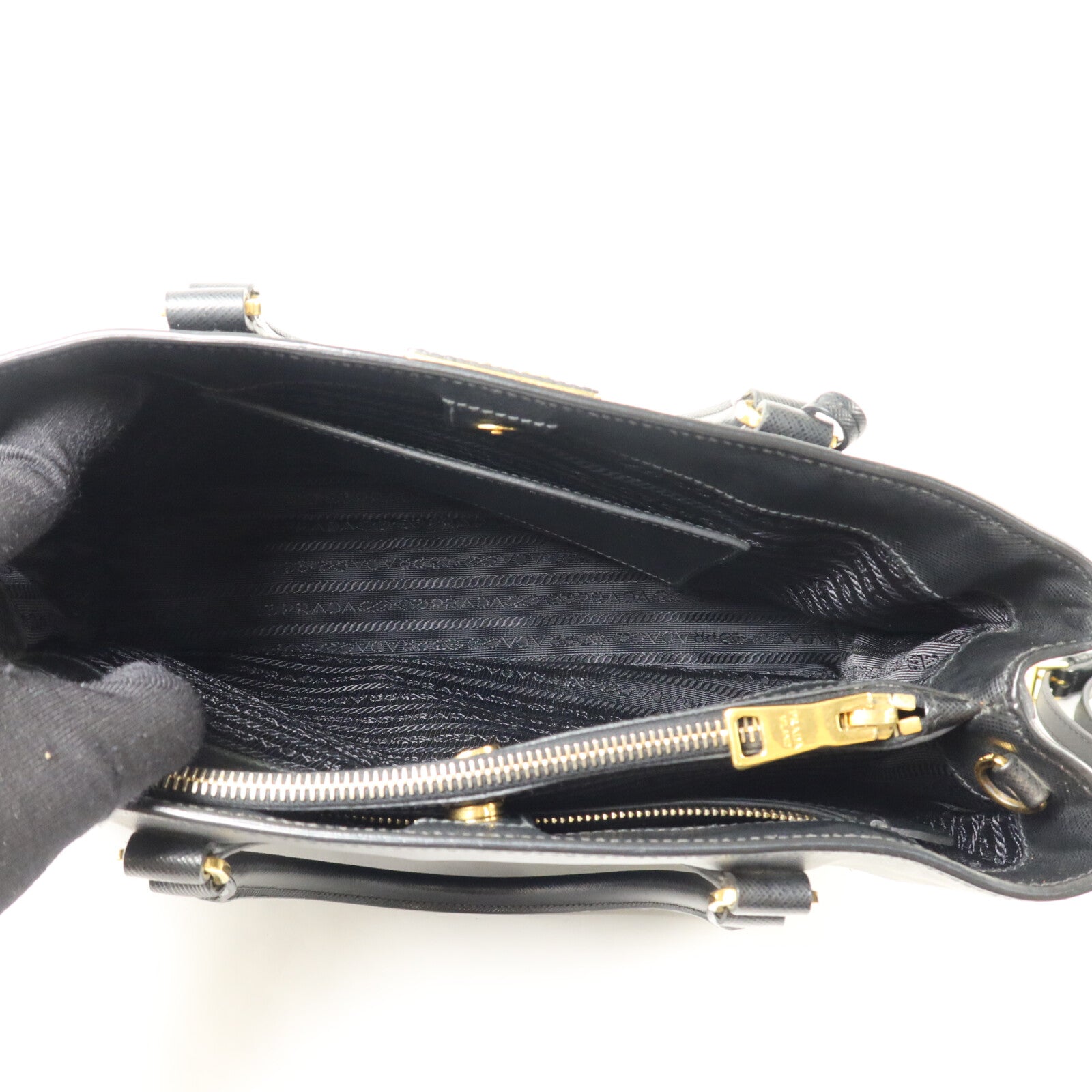 PRADA 牛皮皮革2way shoulder手挽肩背兩用袋