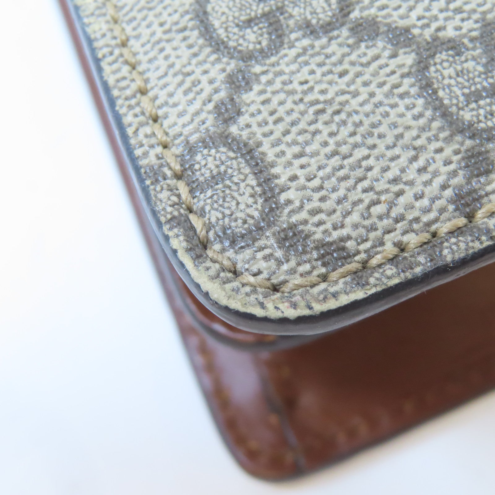 GUCCI 【激減優惠】塗層帆布GG Supreme Handbag金扣手挽肩背兩用袋啡色