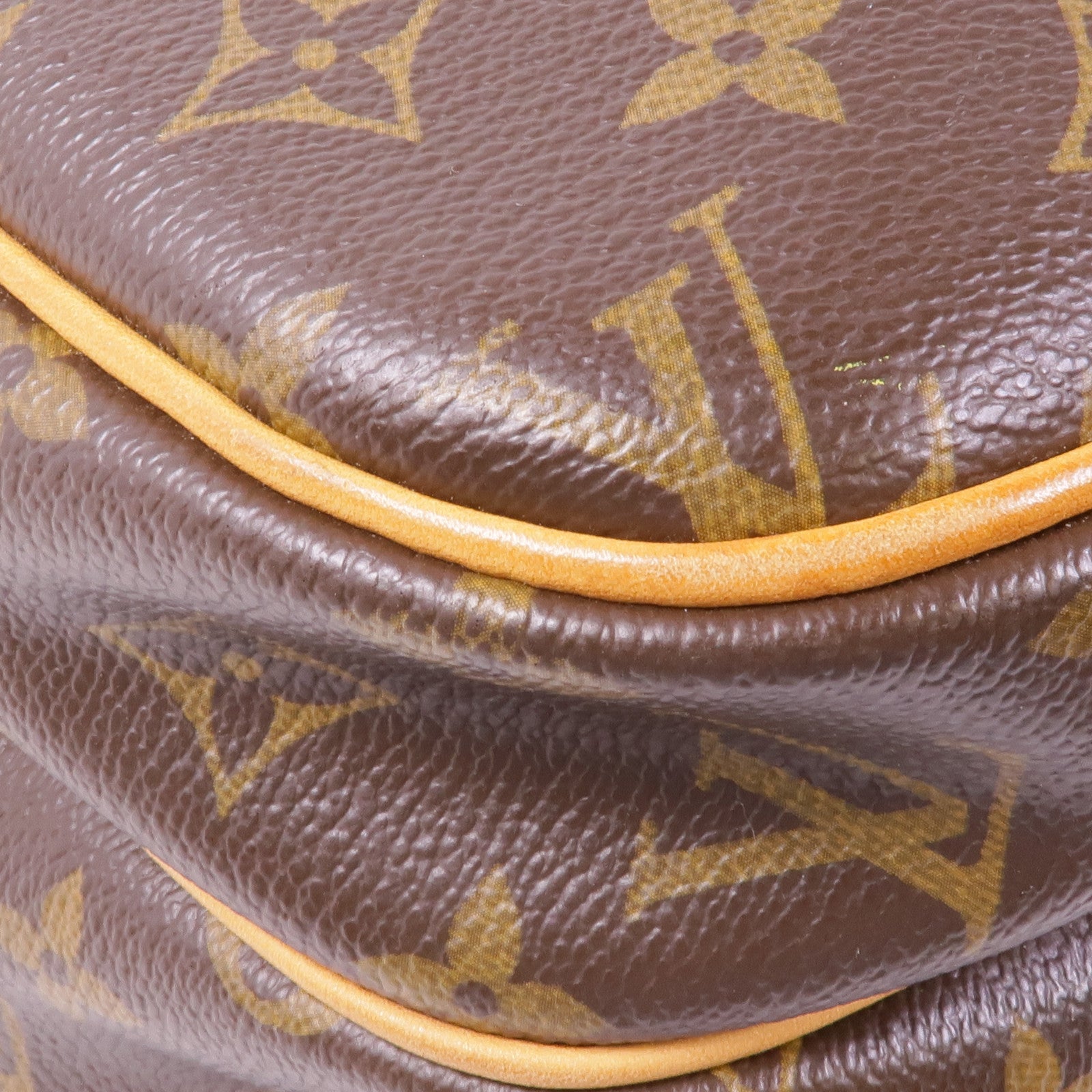 LOUIS VUITTON Monogram Reporter PM金扣肩背袋棕色