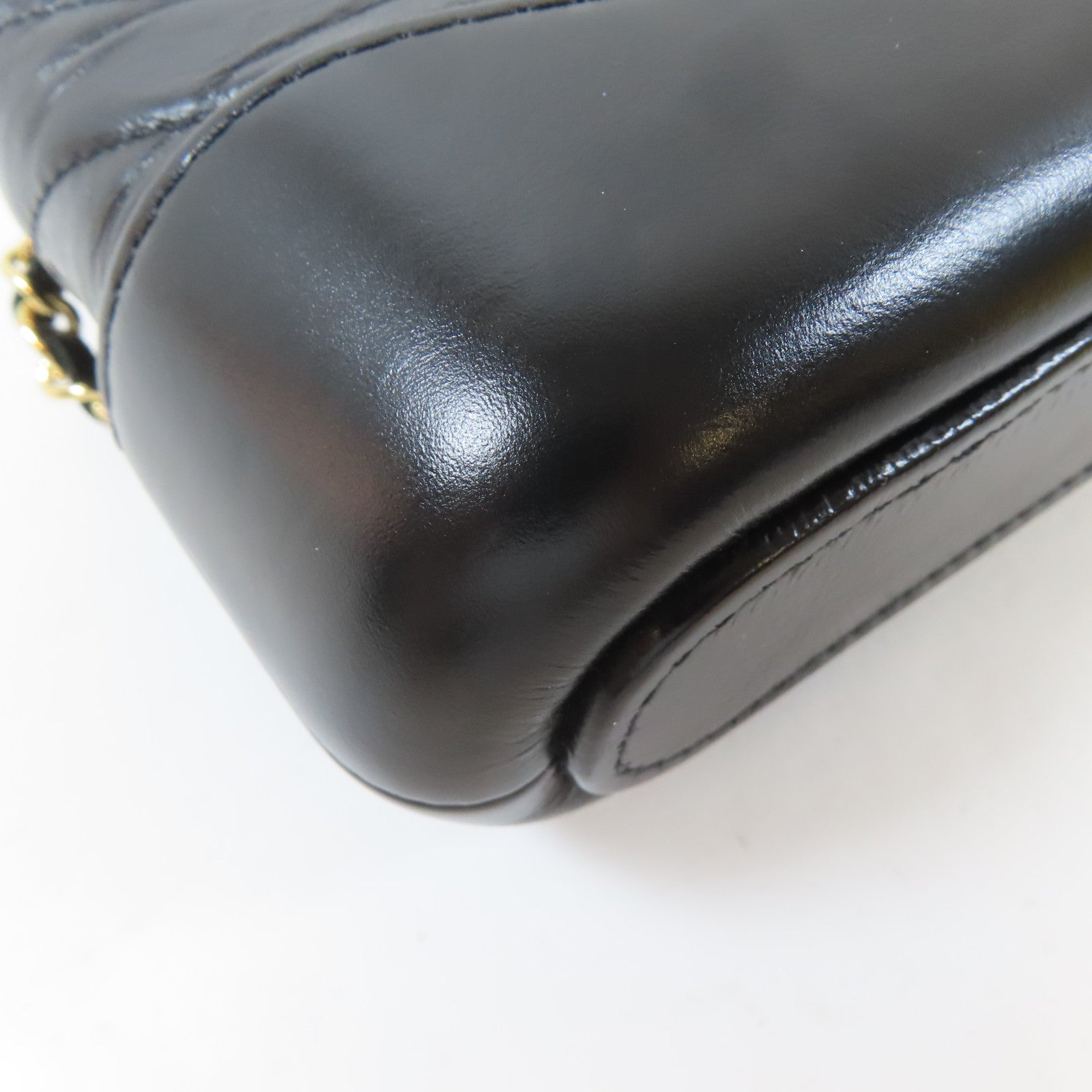 CHANEL 牛皮皮革Gabrielle Wallet On Chain金扣/銀扣鏈帶肩背袋黑色