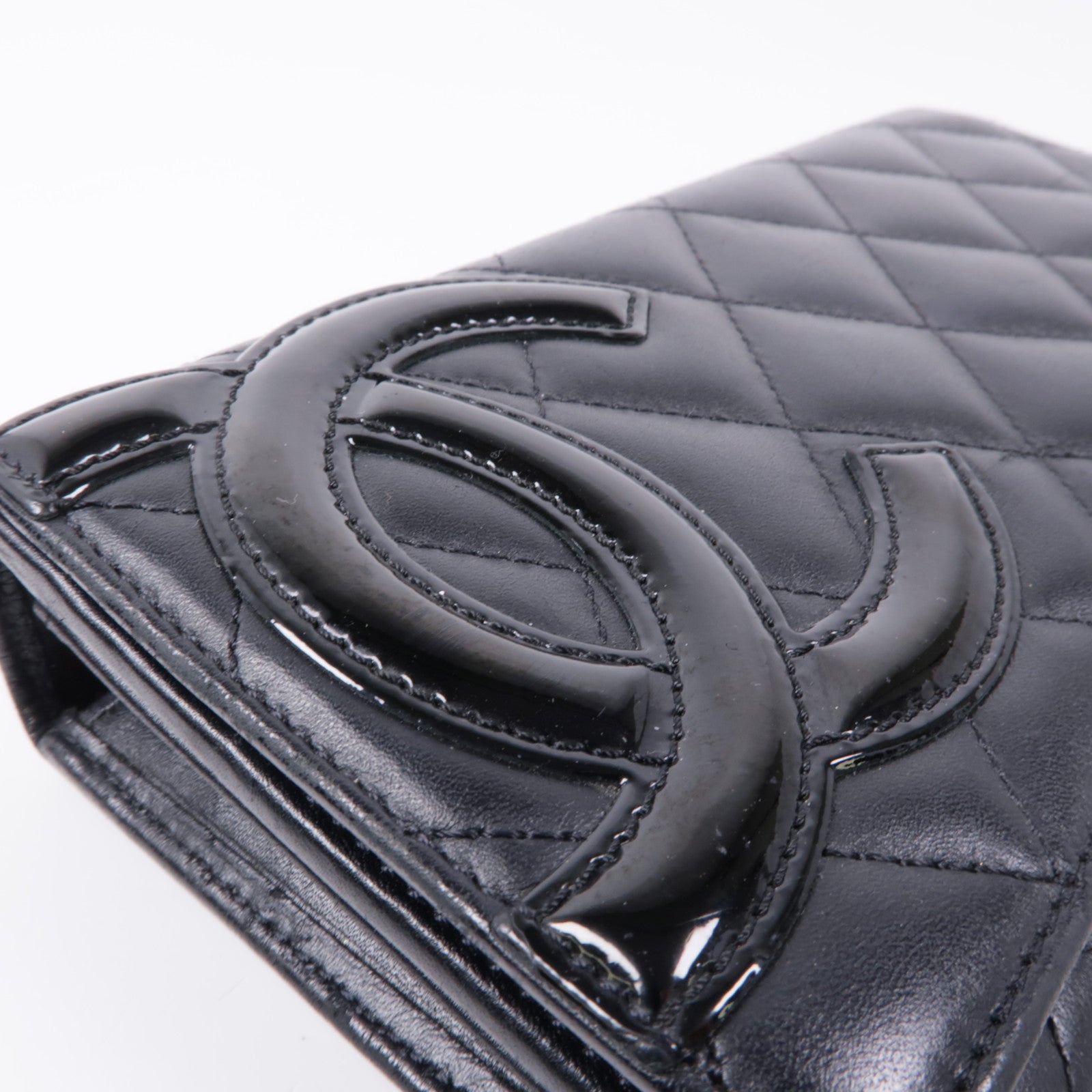 CHANEL 牛皮皮革Cambon Long Wallet銀扣長錢包