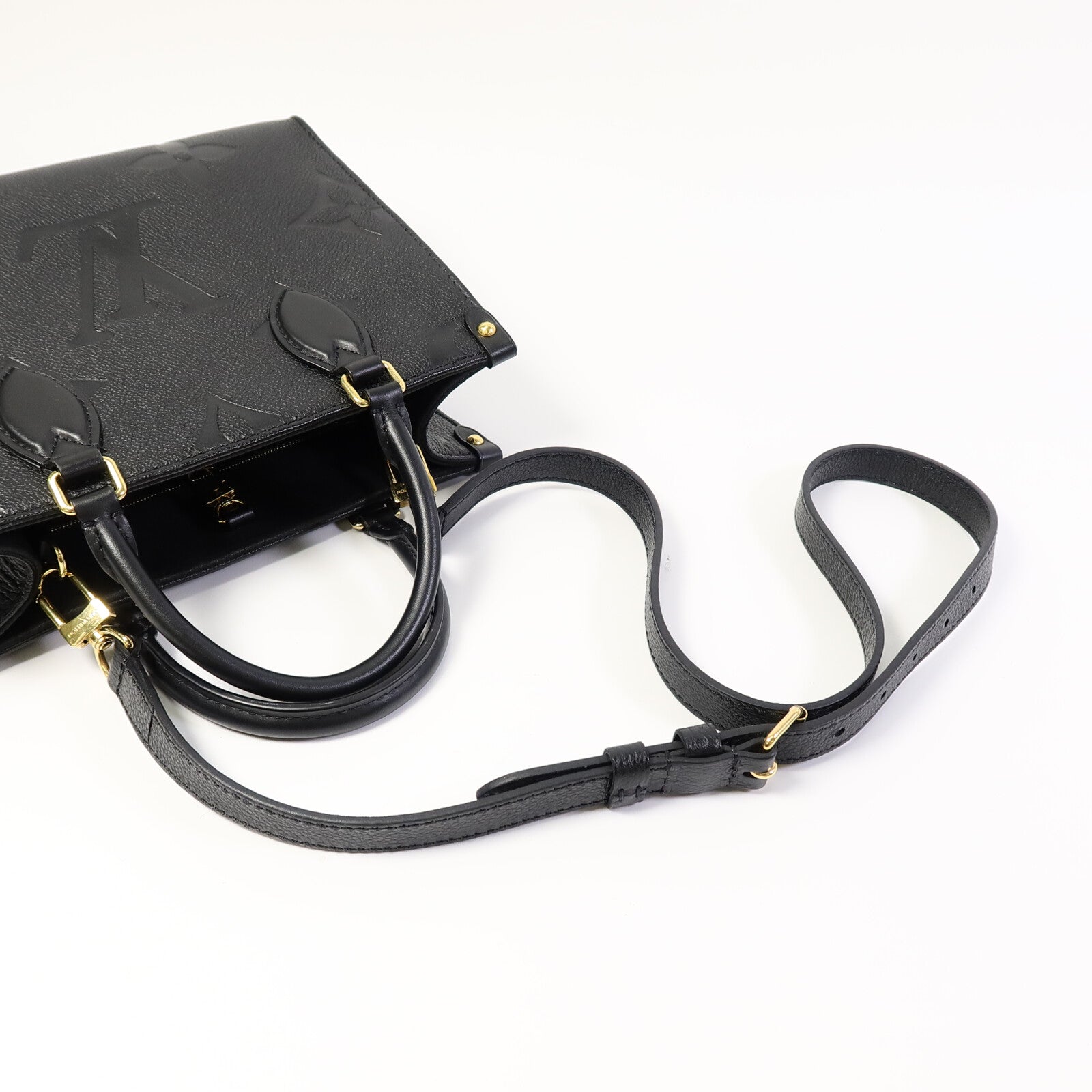 LOUIS VUITTON Monogram Empreinte On The Go PM手挽肩背兩用袋