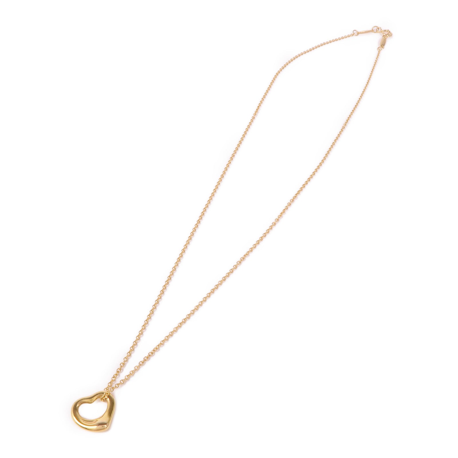TIFFANY＆CO 18K黃金Open Heart Necklace項鍊
