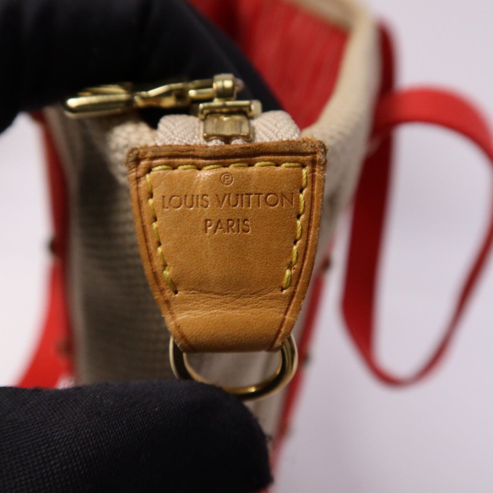 LOUIS VUITTON 帆布Cabas MM金扣手挽袋