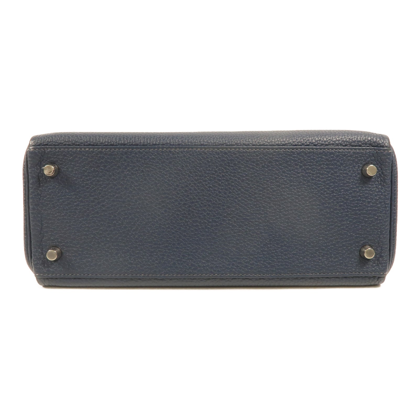 HERMES Togo皮革Kelly 28手挽肩背兩用袋Deep Blue