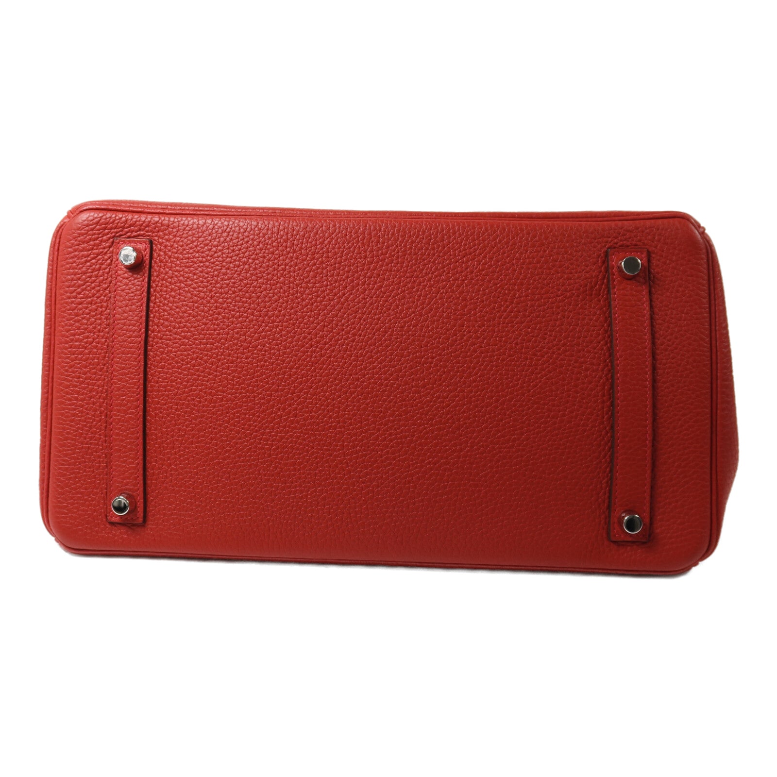 HERMES Clemence皮革Birkin 35手挽袋Rouge Casaque