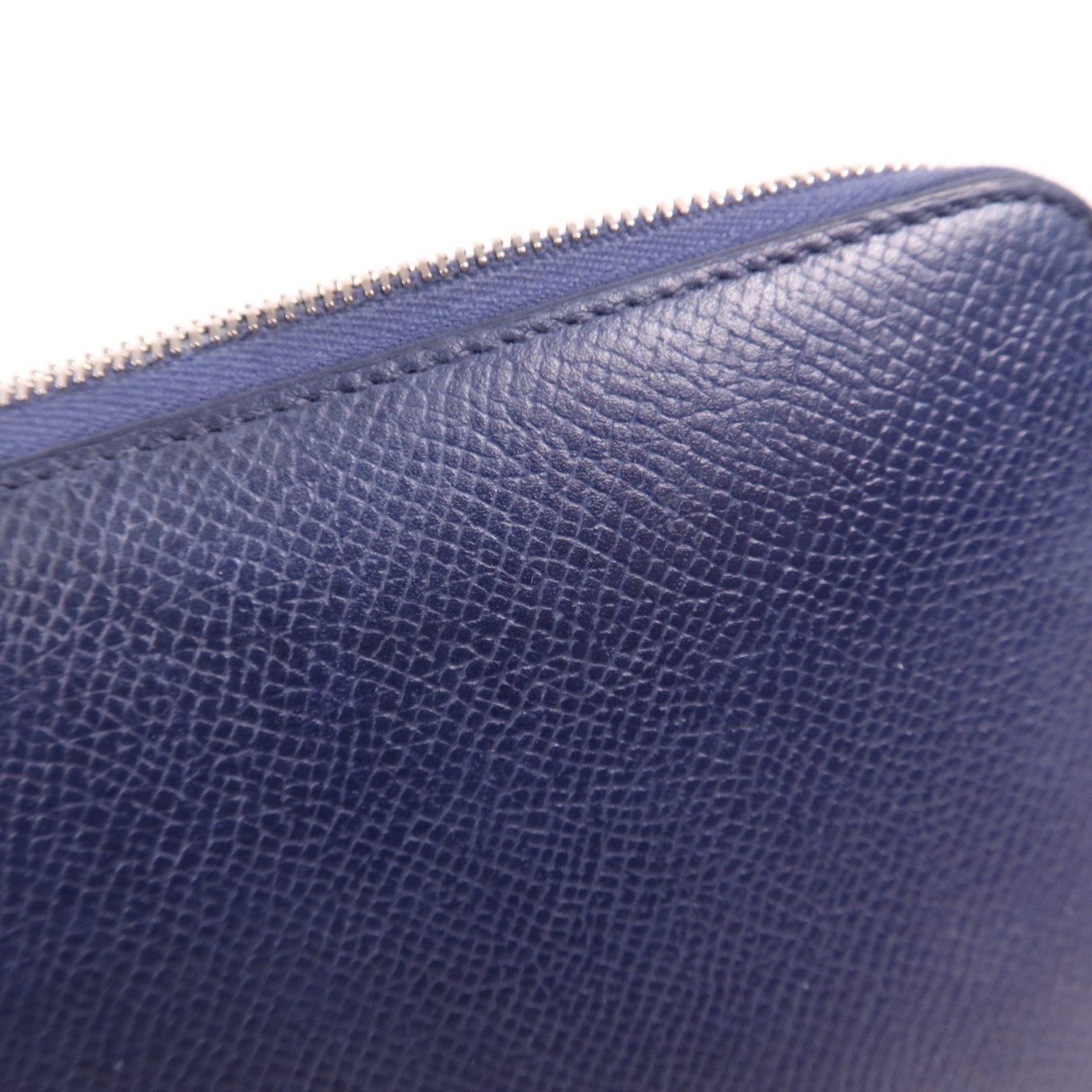 HERMES Clemence皮革Silk In Long Wallet銀扣長錢包