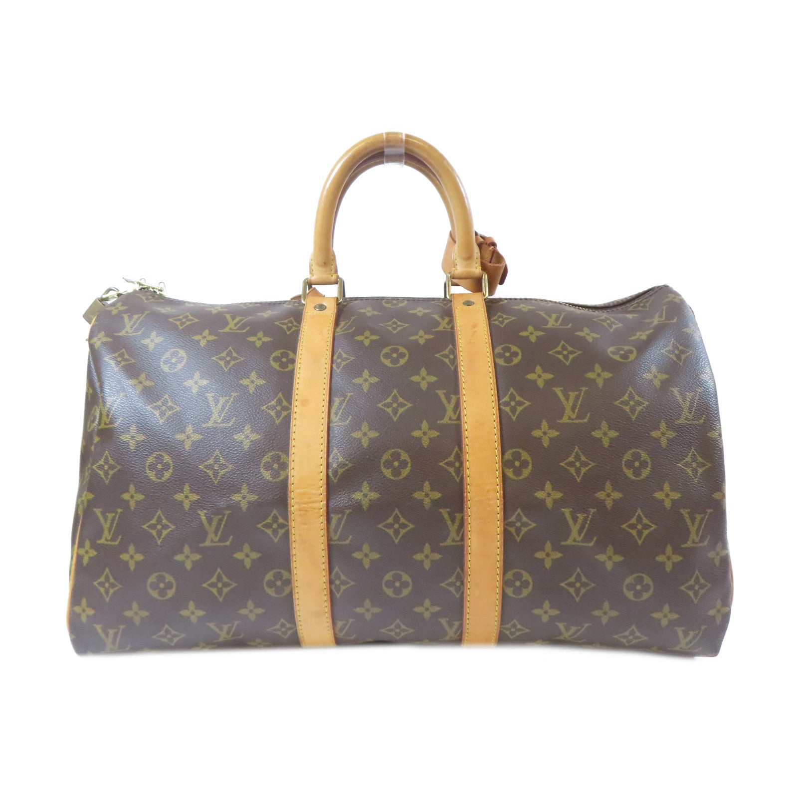 LOUIS VUITTON Monogram Keepall 45 Boston Bag金扣手挽袋啡色