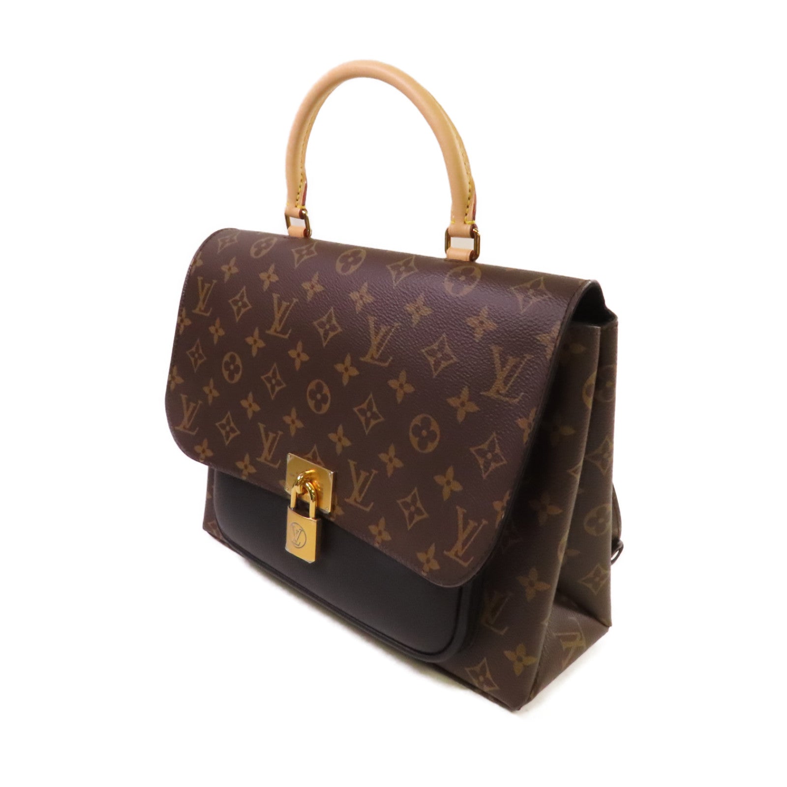 LOUIS VUITTON Monogram Marignan 2Way Shoulder Bag金扣手挽肩背兩用袋啡色/黑色