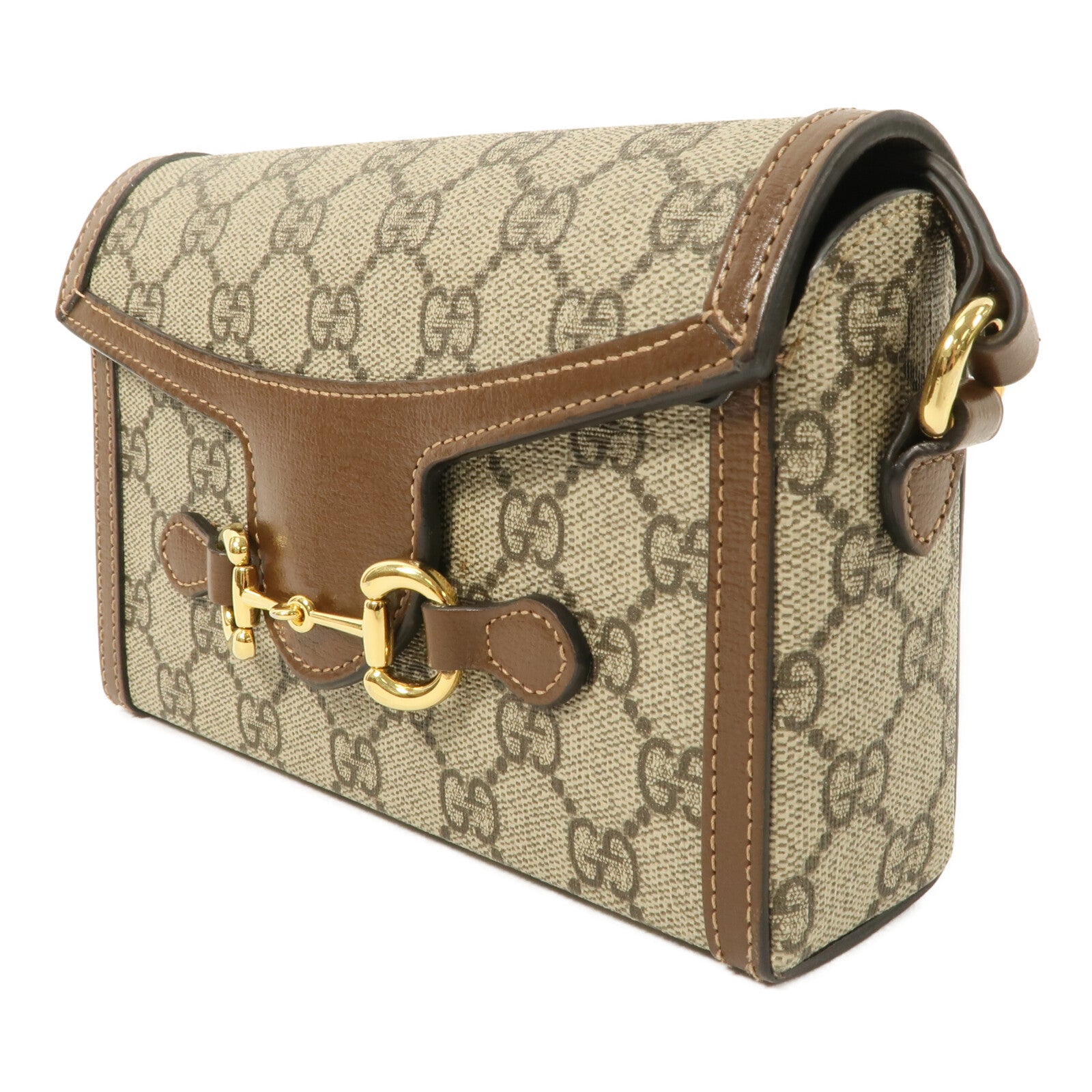 GUCCI 塗層帆布Horsebit 1955 Mini肩背袋