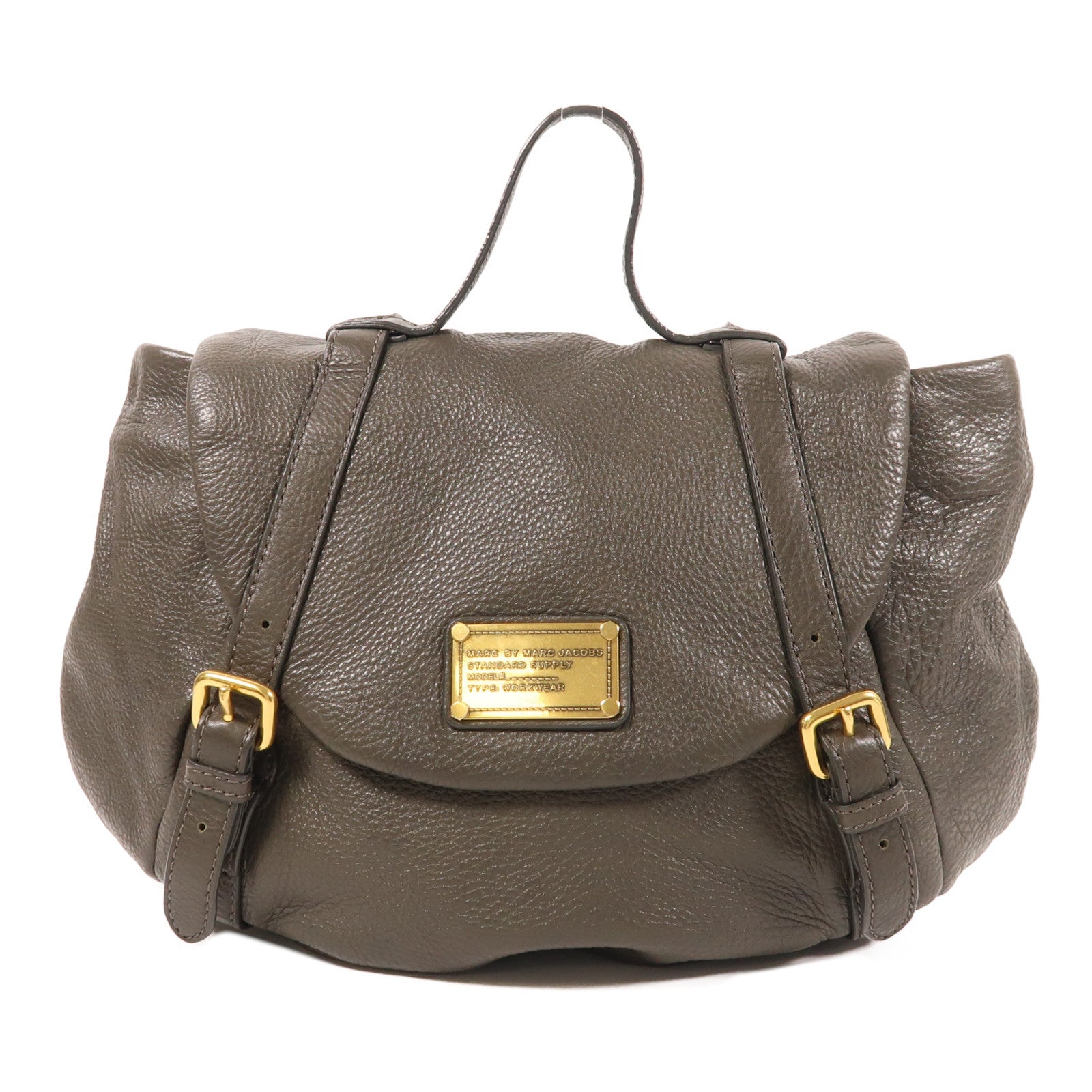 MARC BY MARC JACOBS 牛皮皮革Backpack金扣背包