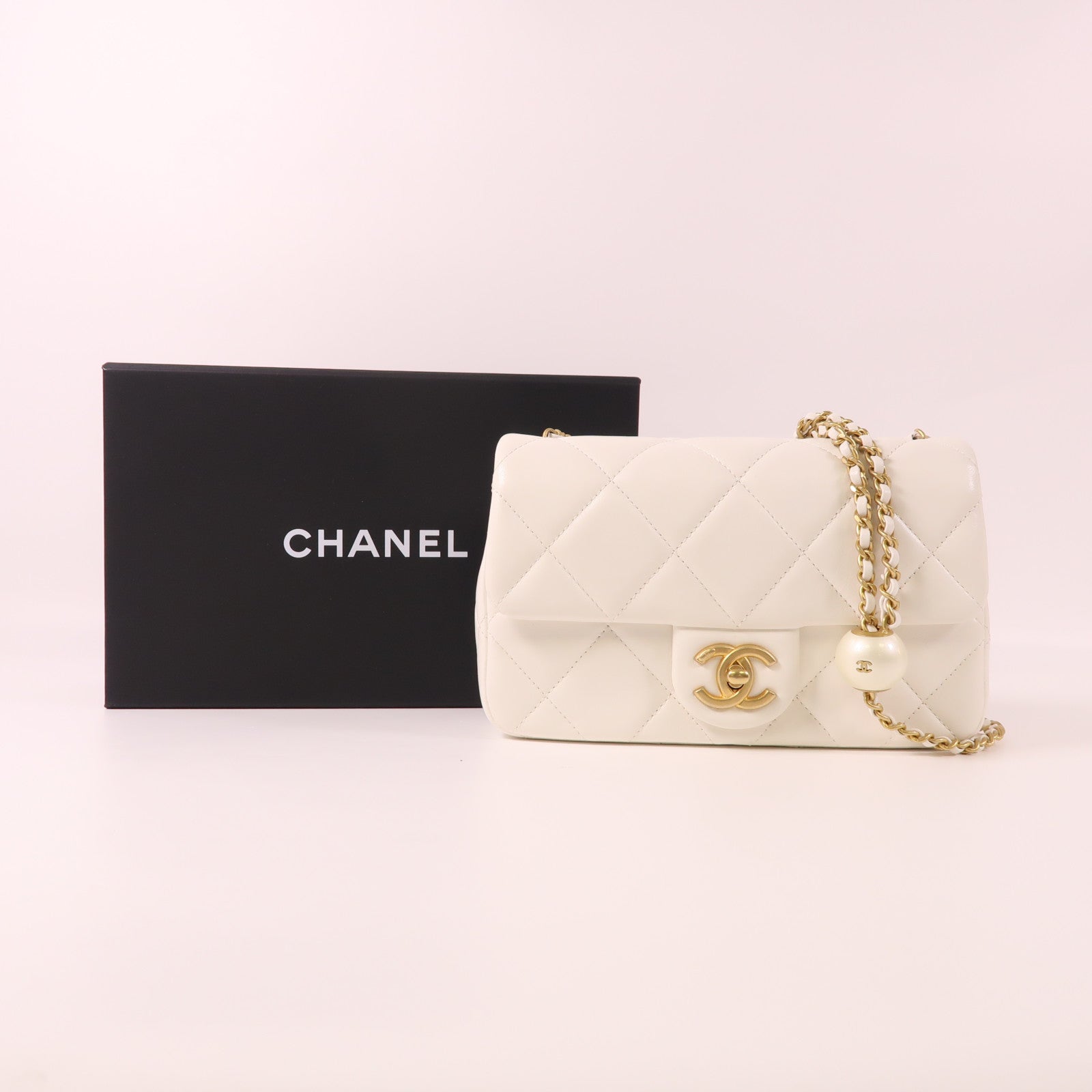 CHANEL 牛皮皮革Chain Shoulder Bag金扣肩背袋