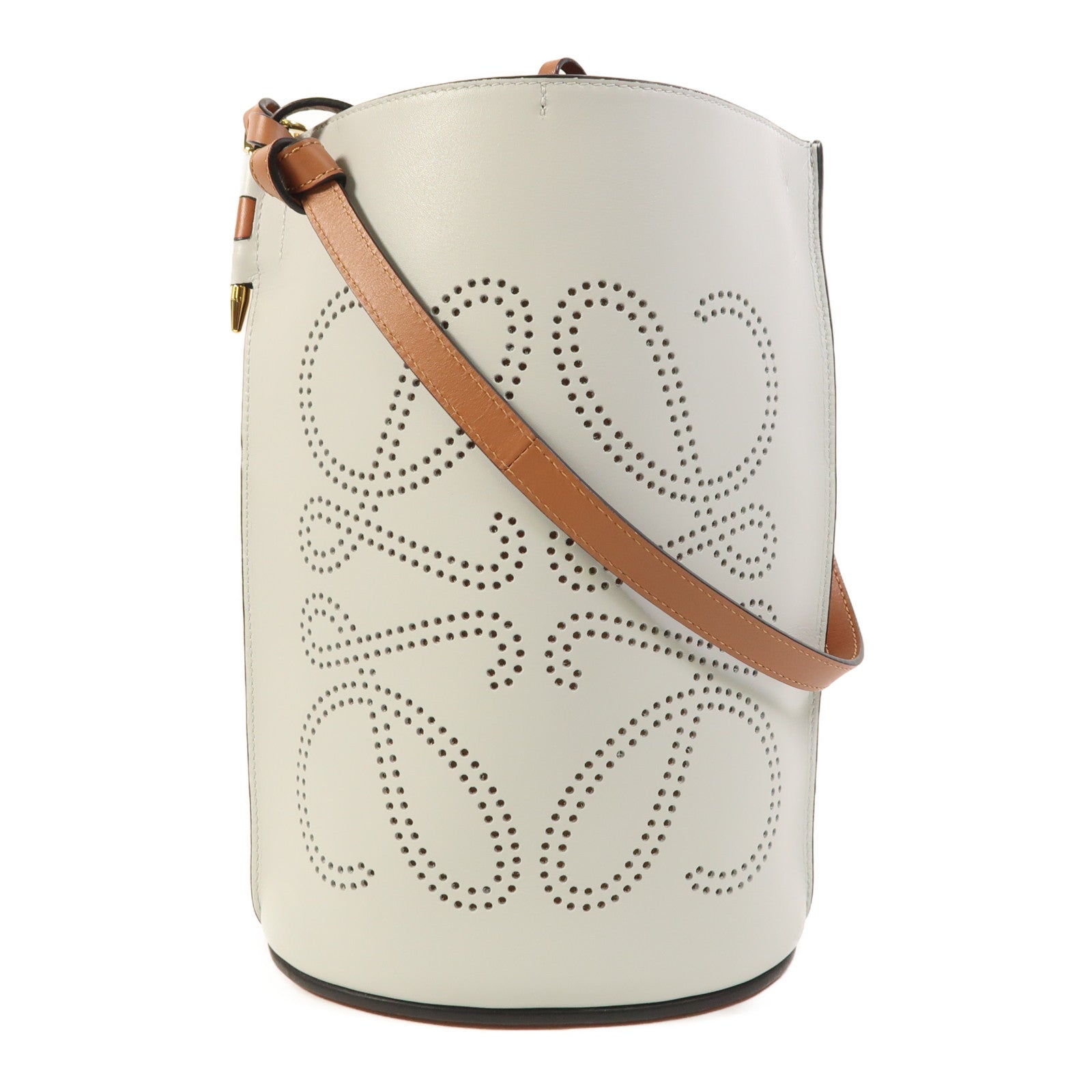 LOEWE 【激減優惠】牛皮皮革Gate Anagram Bucket金扣肩背袋