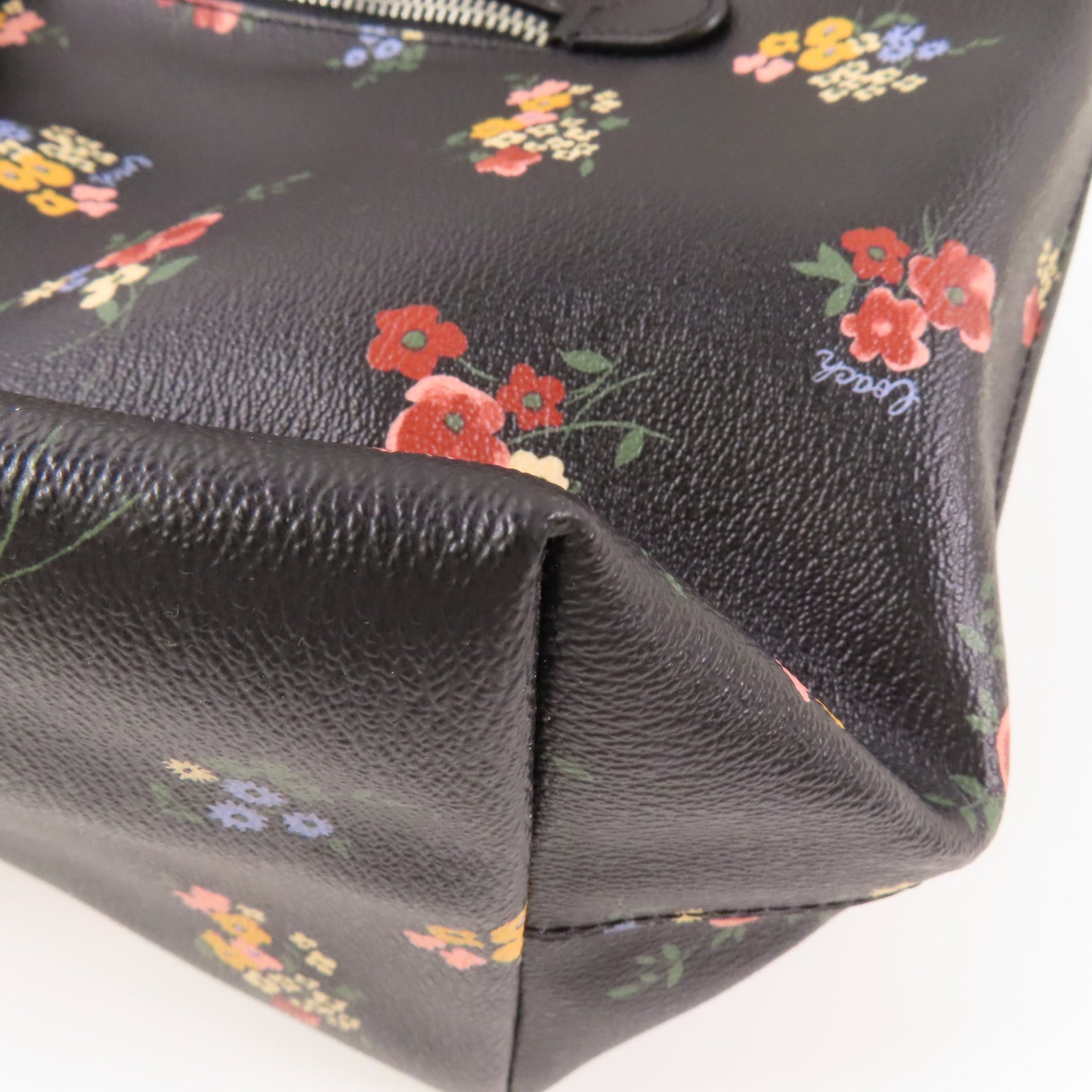 COACH 塗層帆布Shoulder Tote銀扣肩背袋