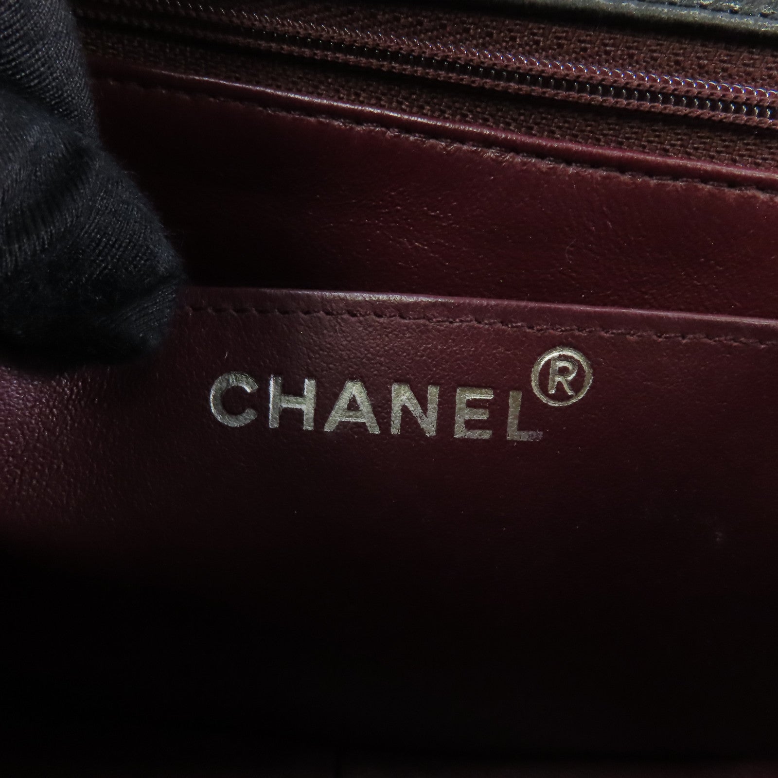 CHANEL 菱格羊皮皮革Vintage Shoulder Bag金扣肩背袋黑色