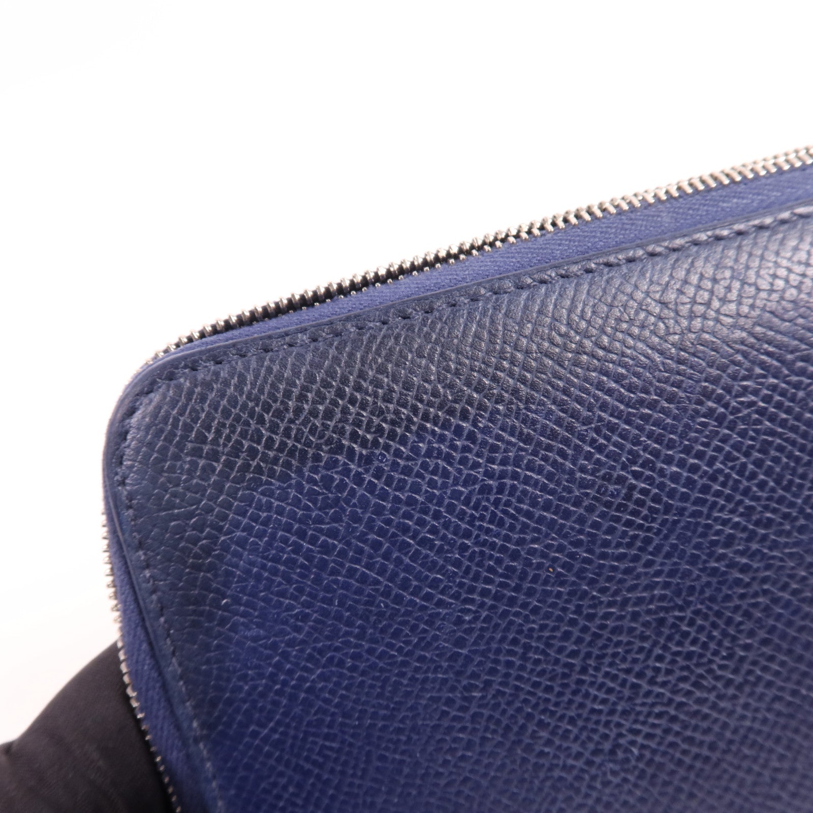 HERMES Clemence皮革Silk In Long Wallet銀扣長錢包