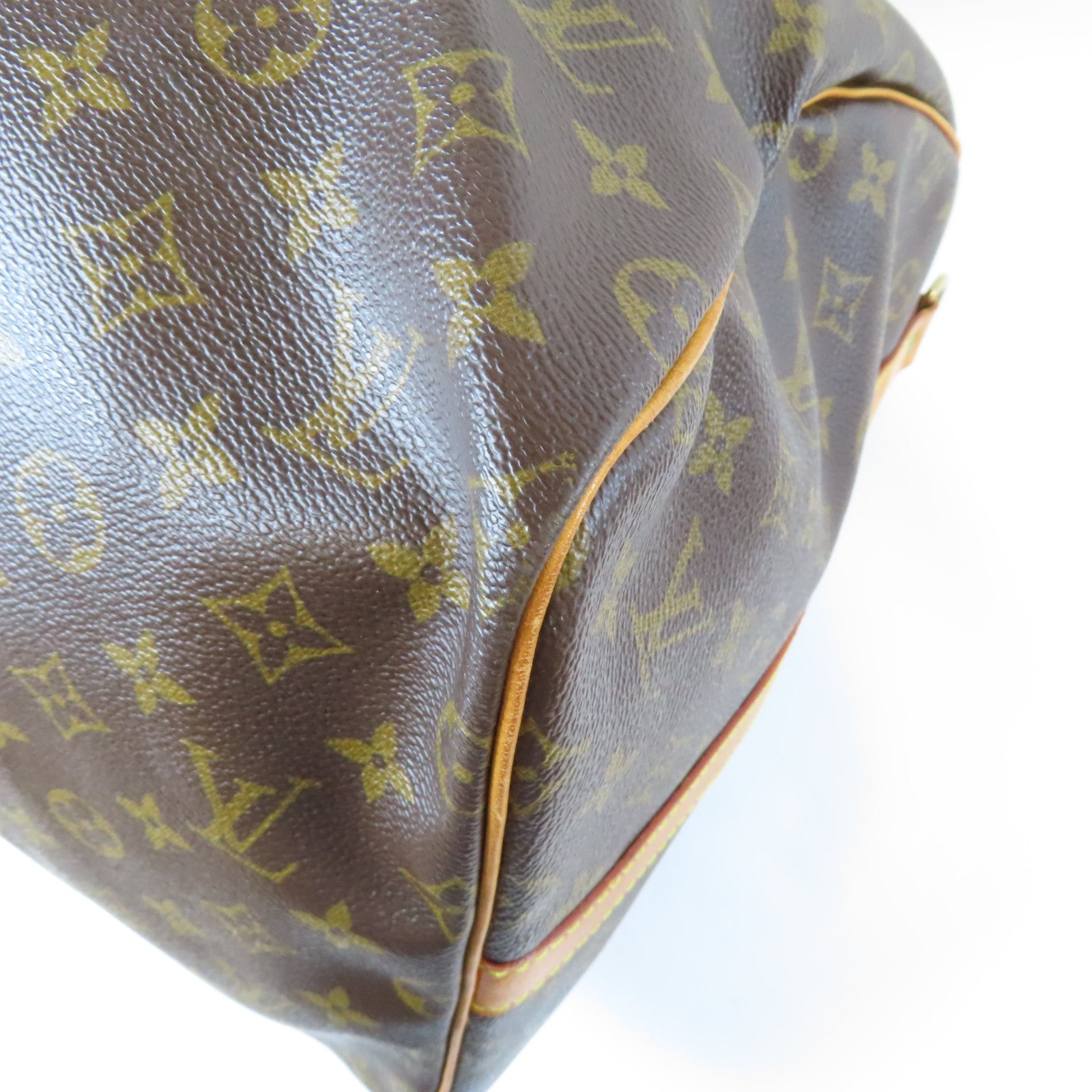 LOUIS VUITTON Monogram Keepall 55 Boston Bag金扣手挽肩背兩用袋啡色
