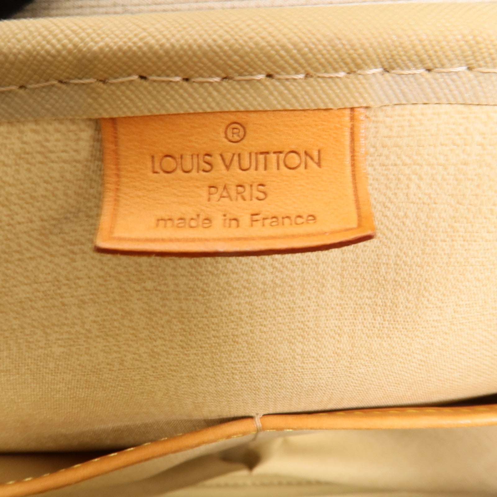 LOUIS VUITTON Monogram Deauville金扣手挽袋棕色