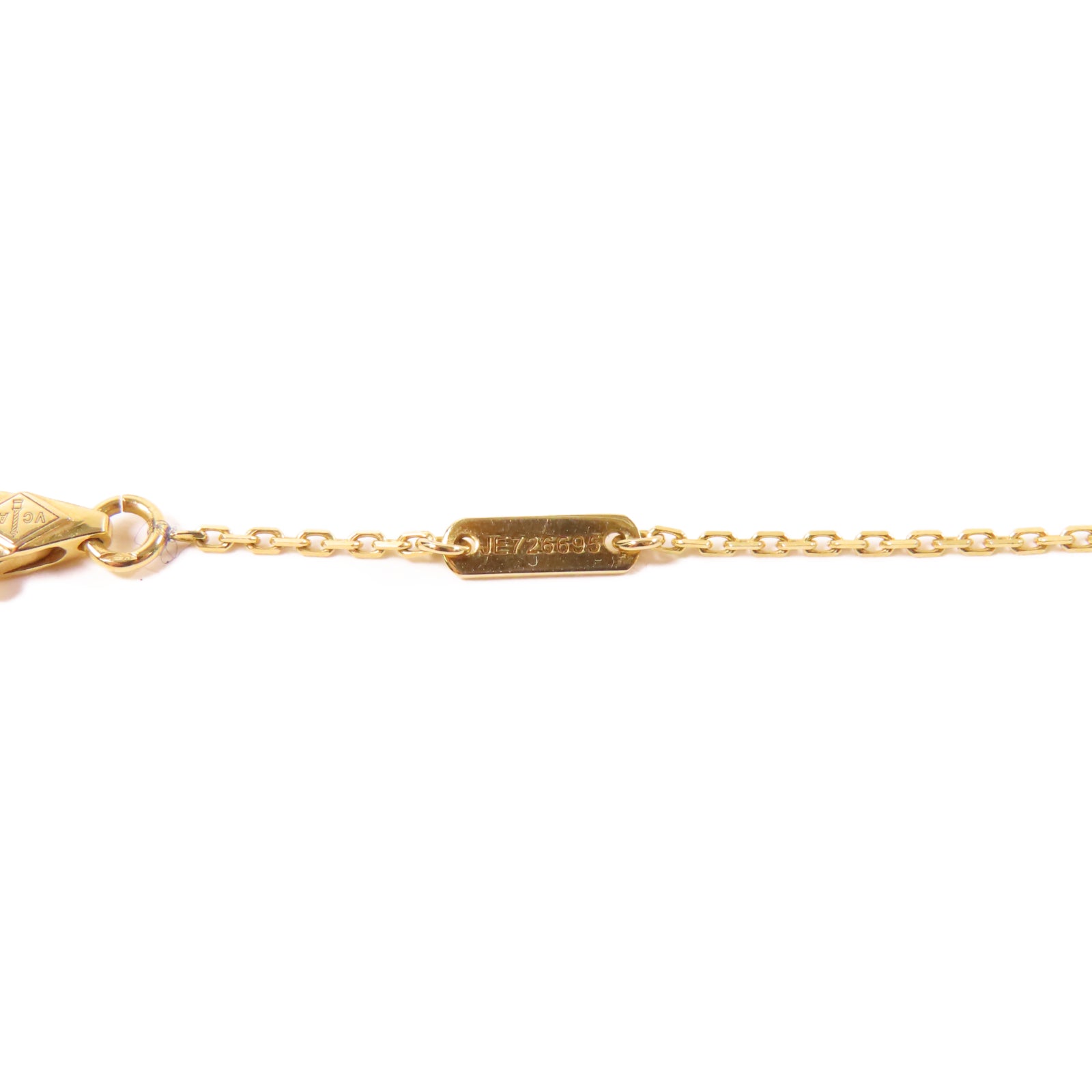 Van Cleef & Arpels 18K黃金Vintage Alhambra Necklace項鏈金色/紅色