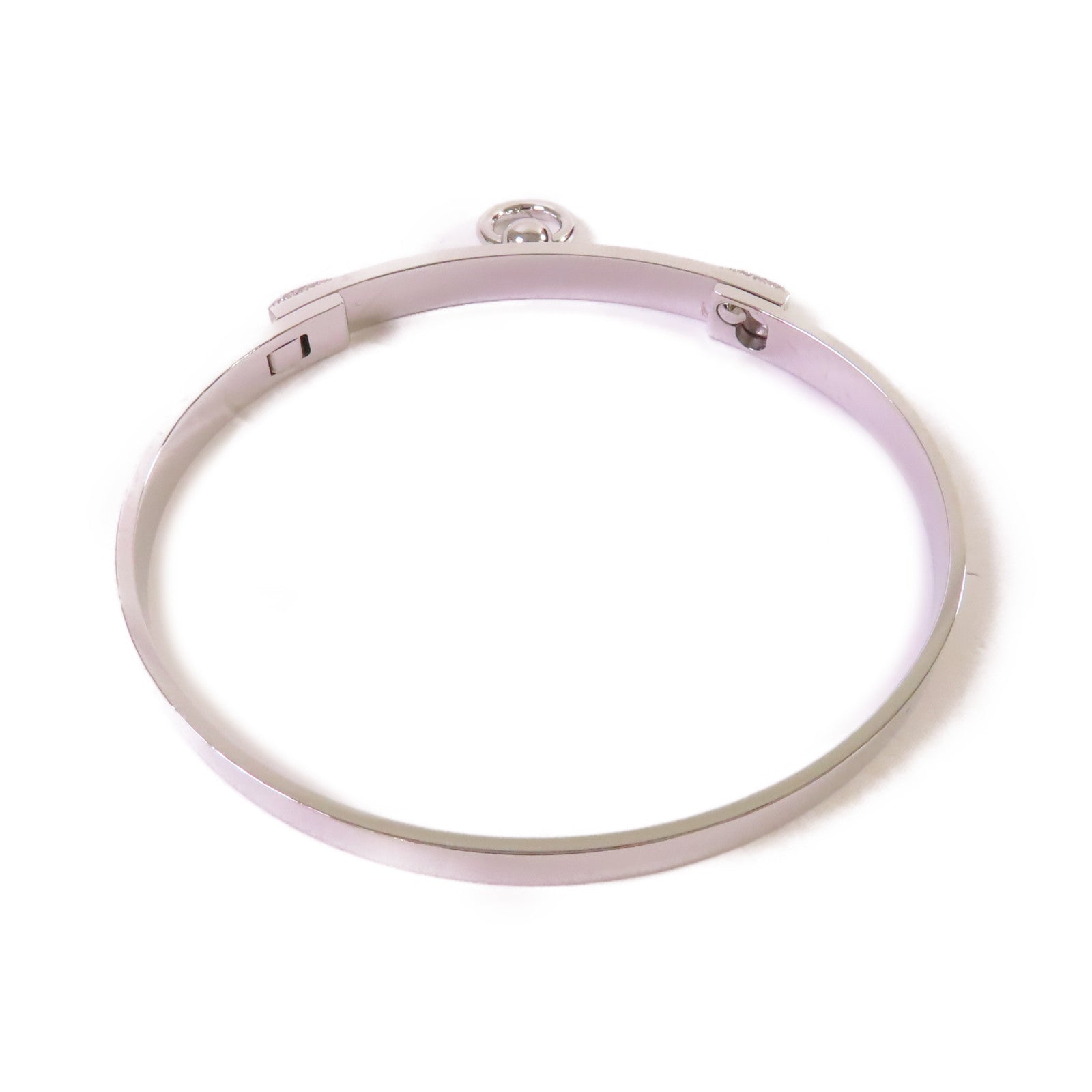 HERMES 18K白金/0.24ct鑽石Collier De Chien Diamond Bracelet手鏈