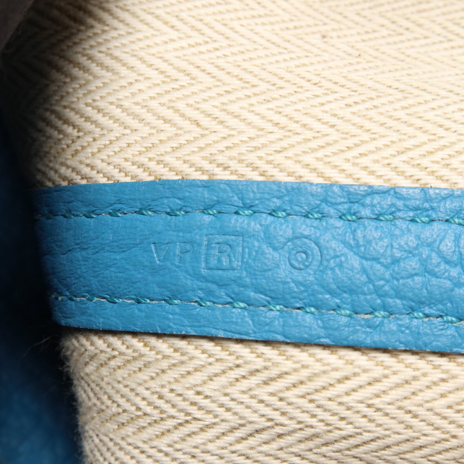 HERMES Negonda皮革Garden Party TPM手挽袋Turquoise