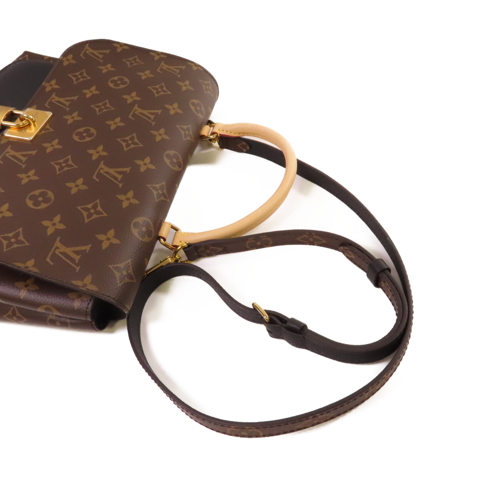 LOUIS VUITTON Monogram Marignan 2Way Shoulder Bag金扣手挽肩背兩用袋啡色/黑色